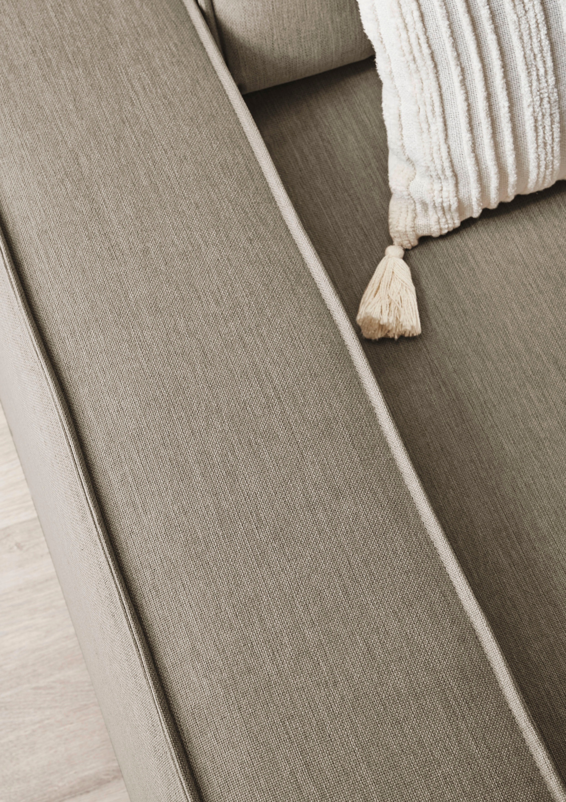 Home affaire Polsterecke »NEU: SHERWOOD XXL tief, L-Form mit Schlaffunktion, Big-Sofa mit Hocker« stellbar zum Schlafsofa (Krokodilverbinder), Cord, Leinenoptik,