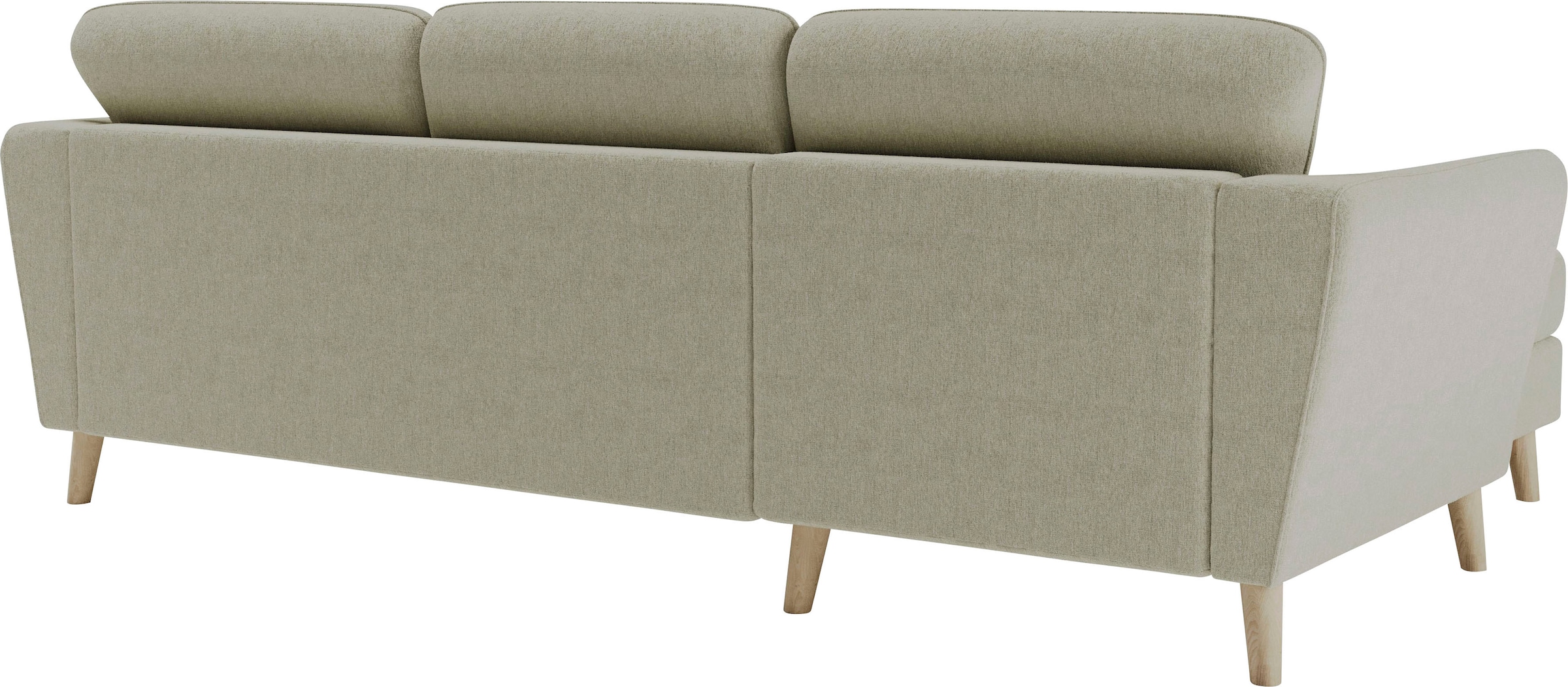 Home affaire Ecksofa »MARSEILLE (242/152cm),L-Form, Rec. rechts/links«, Massivholzbeine aus Eiche, in verschieden Bezügen und Farbvarianten
