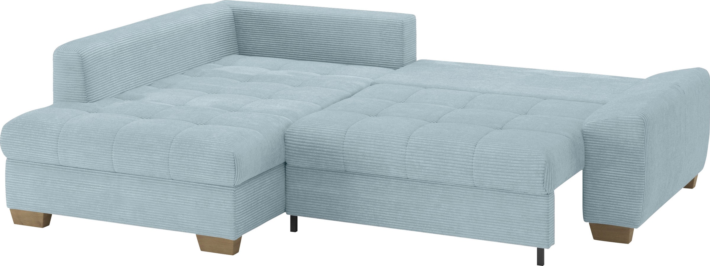 Mr. Couch Ecksofa »Nikita II, L-Form, bis 140kg pro Sitzplatz belastbar«, mit Kaltschaumpolsterung, wahlweise mit Bett und Bettkasten