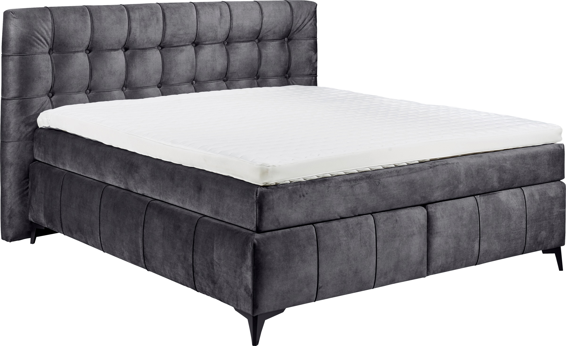 ED EXCITING DESIGN Boxspringbett »Oregon«, inkl. Duo-Matratze - Kokosmatte, günstig online kaufen