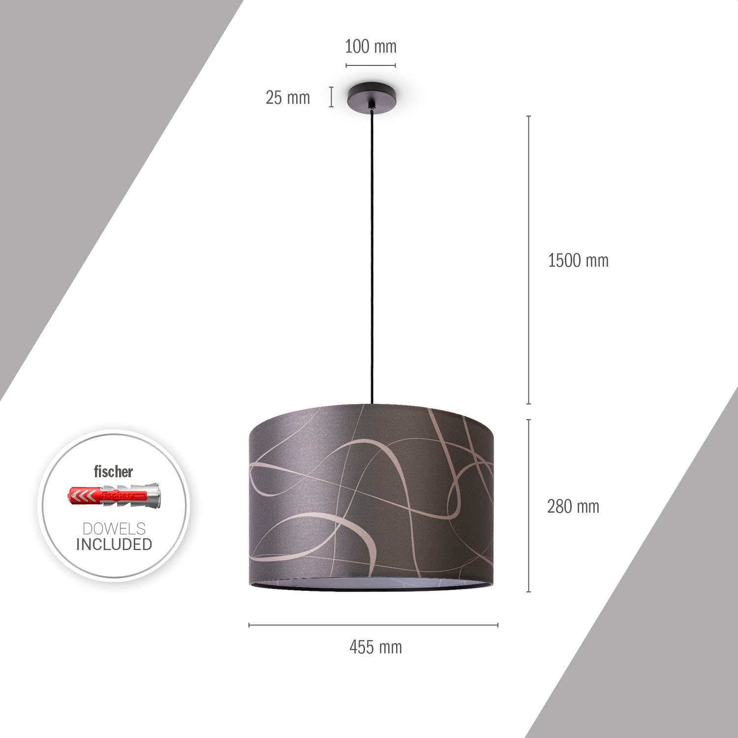 Paco Home Pendelleuchte »Hugo Tribal«, Leuchtmittel E27 | ohne Leuchtmittel, Pendelleuchte Esszimmer Vintage Wohnzimmerlampe Modern Retro
