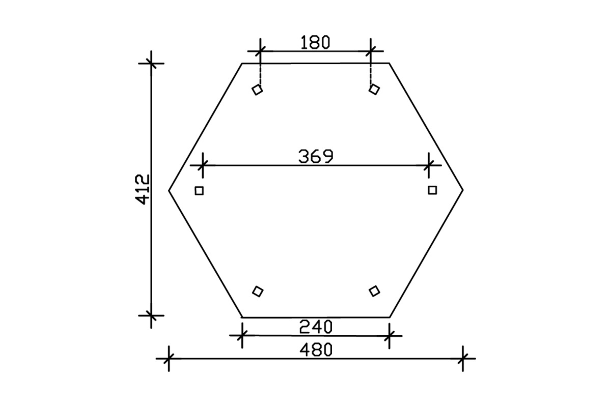 Skanholz Pavillon »Nancy 3«, 6-Eck, BxT: 480x416 cm
