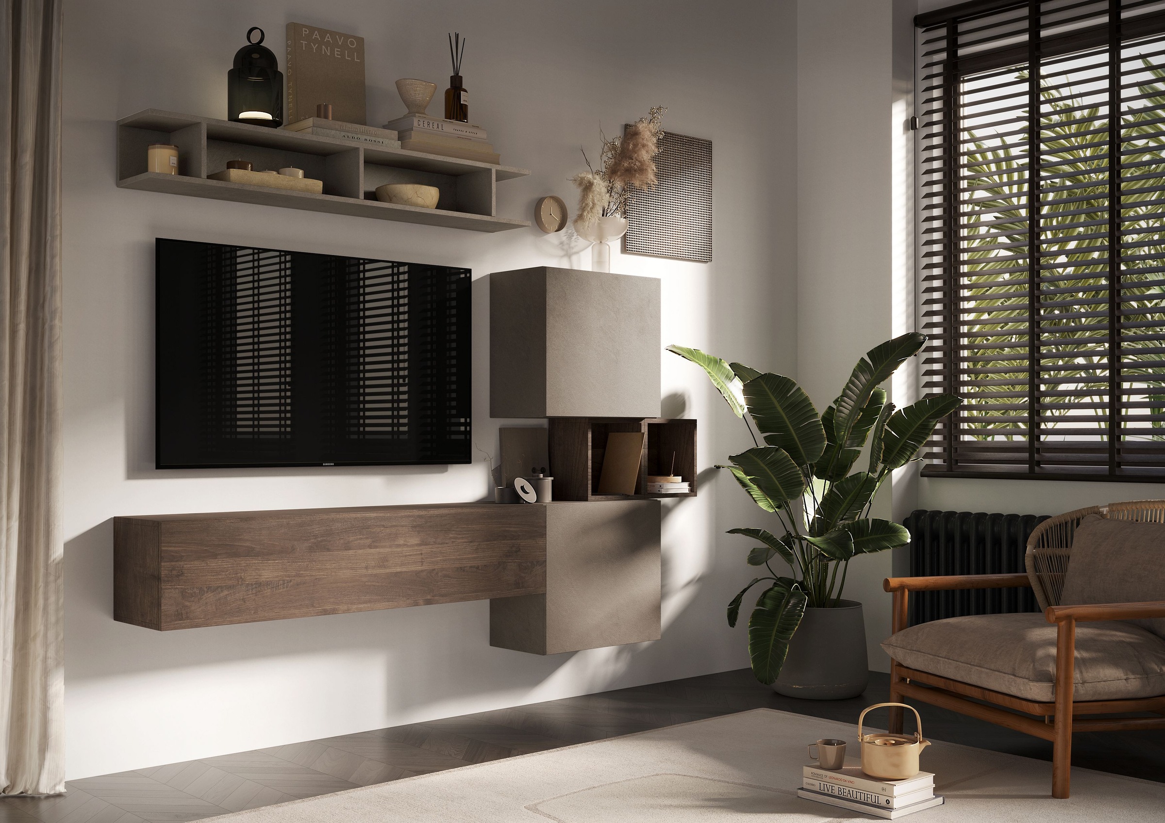 INOSIGN Wohnwand »INFINITY, 5tlg. Breite 215 cm, Höhe variabel, Schrankwand günstig online kaufen