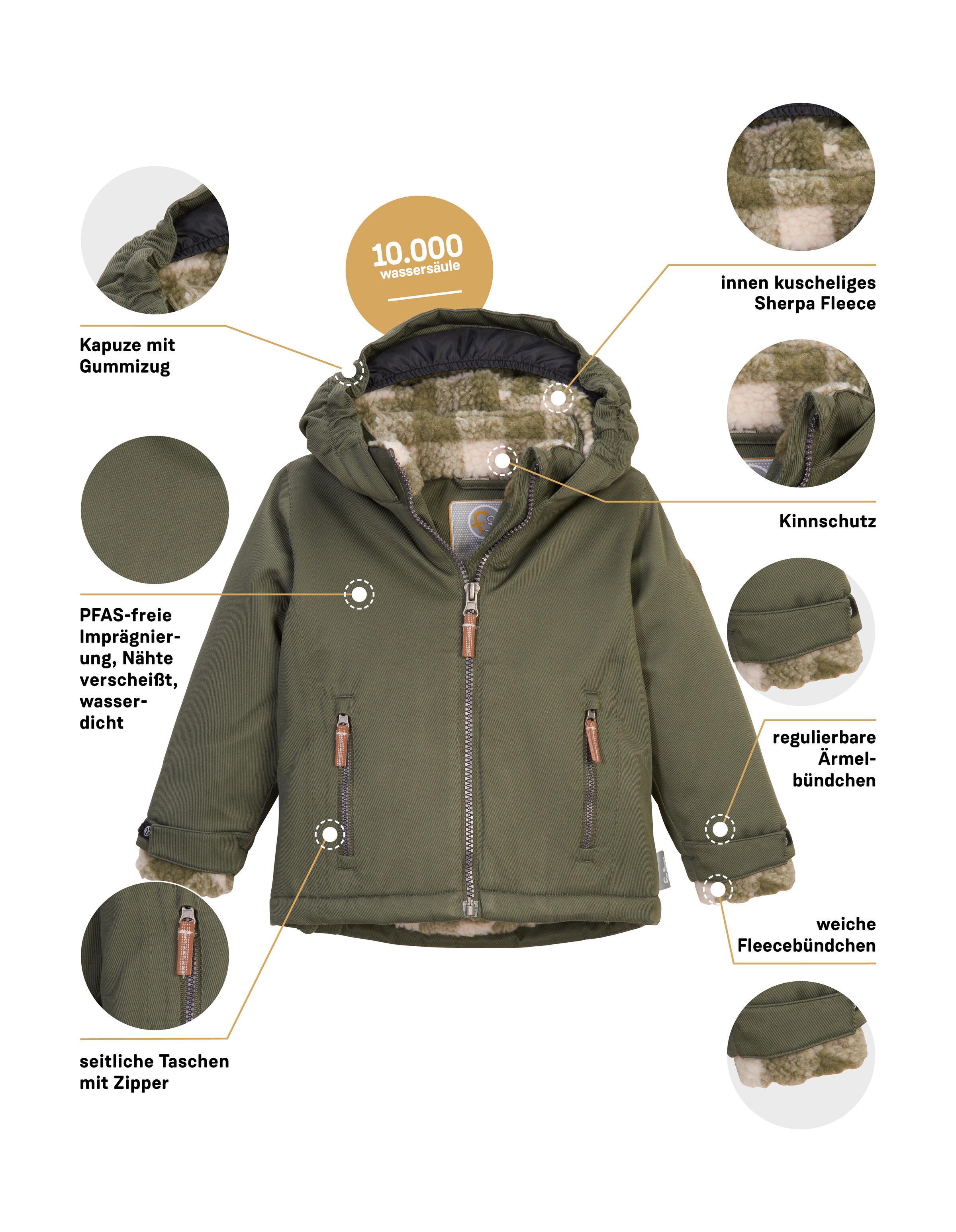 first instinct by killtec Funktionsjacke »FIOW 56 MNS JCKT« Wasser- und winddichte Kinderjacke mit verschweißten Nähten, PFAS-frei