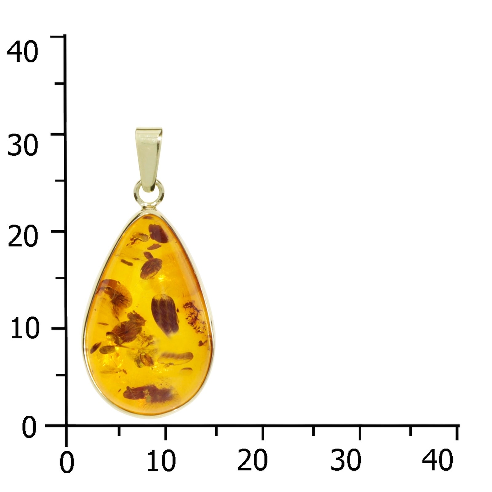 OSTSEE-SCHMUCK Kettenanhänger »Ostsee-Schmuck Anhänger Classic Tropfen 21 x 14 mm« (1 Stk. tlg.)
