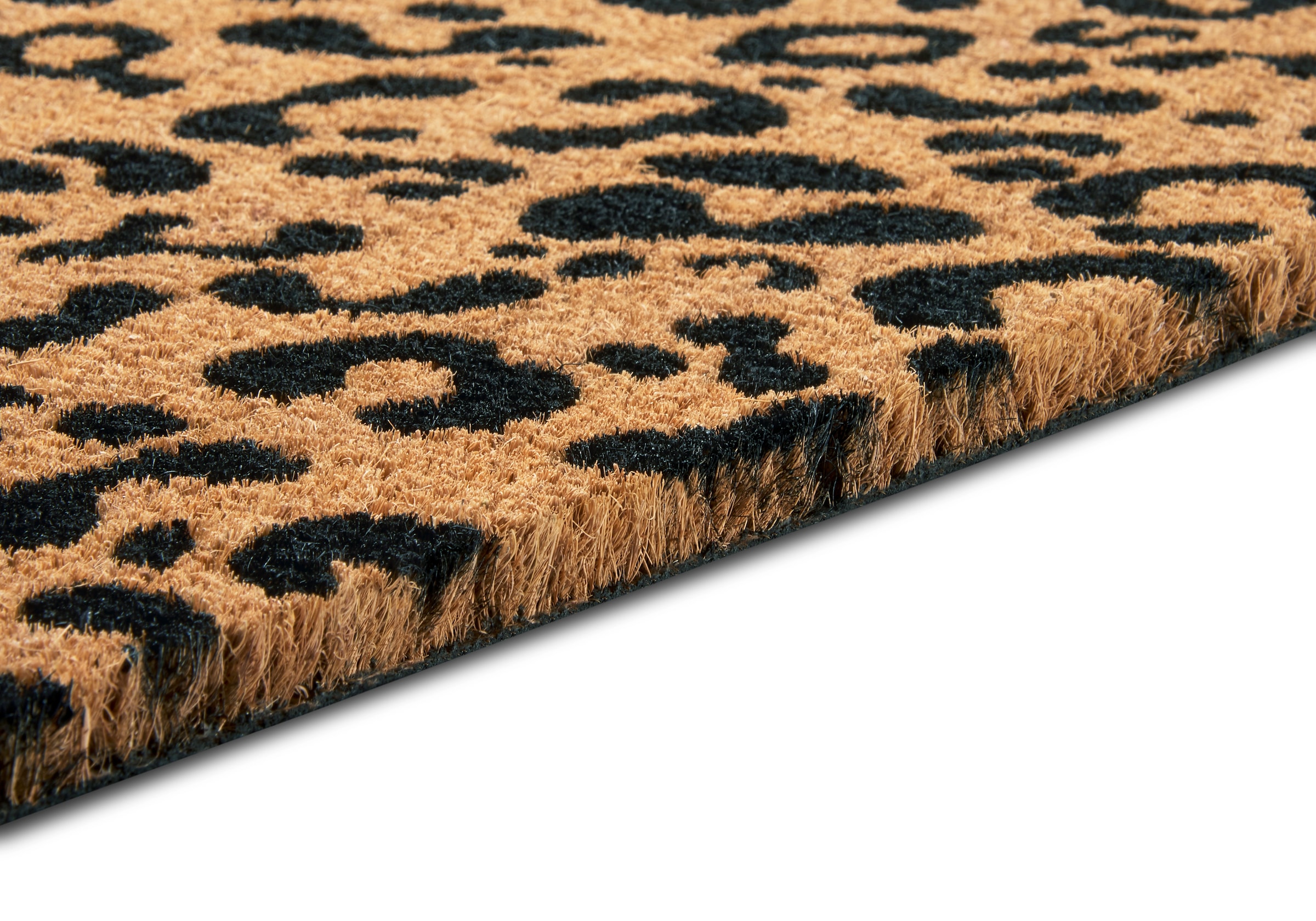 HANSE Home Fußmatte »Mix Mats Kokos Leopard Look, Türmatte«, rechteckig, 15 mm Höhe, Kokos, Schmutzfangmatte, Outdoor, Rutschfest, Innen, Kokosmatte, Flur