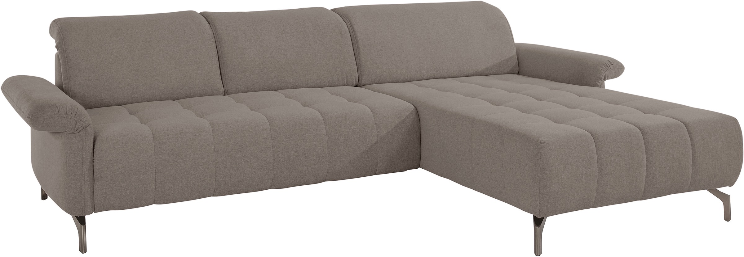 INOSIGN Ecksofa »Fresh L-Form«, Federkern, wahlweise Kopfteilverstellung und motorischer Vorziehsitz