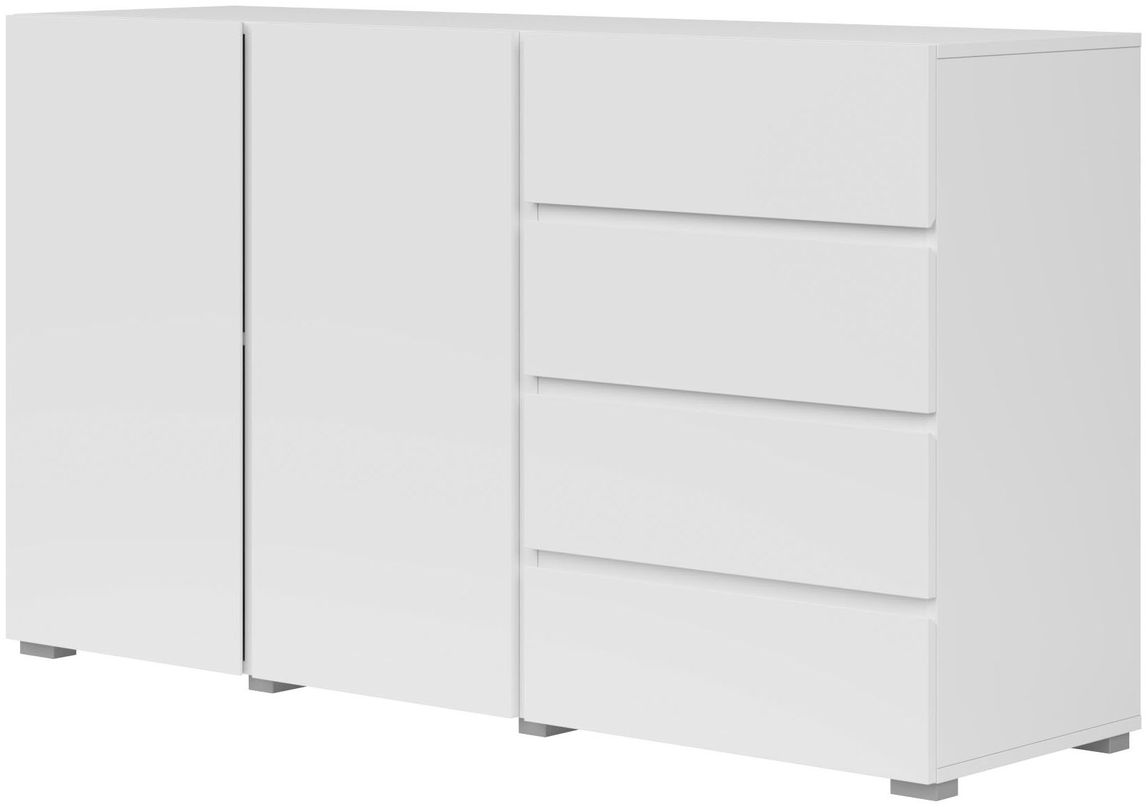 INOSIGN Sideboard »Metric,Breite 138 cm, grifflose Kommode 2 Türen/4 Schubk günstig online kaufen