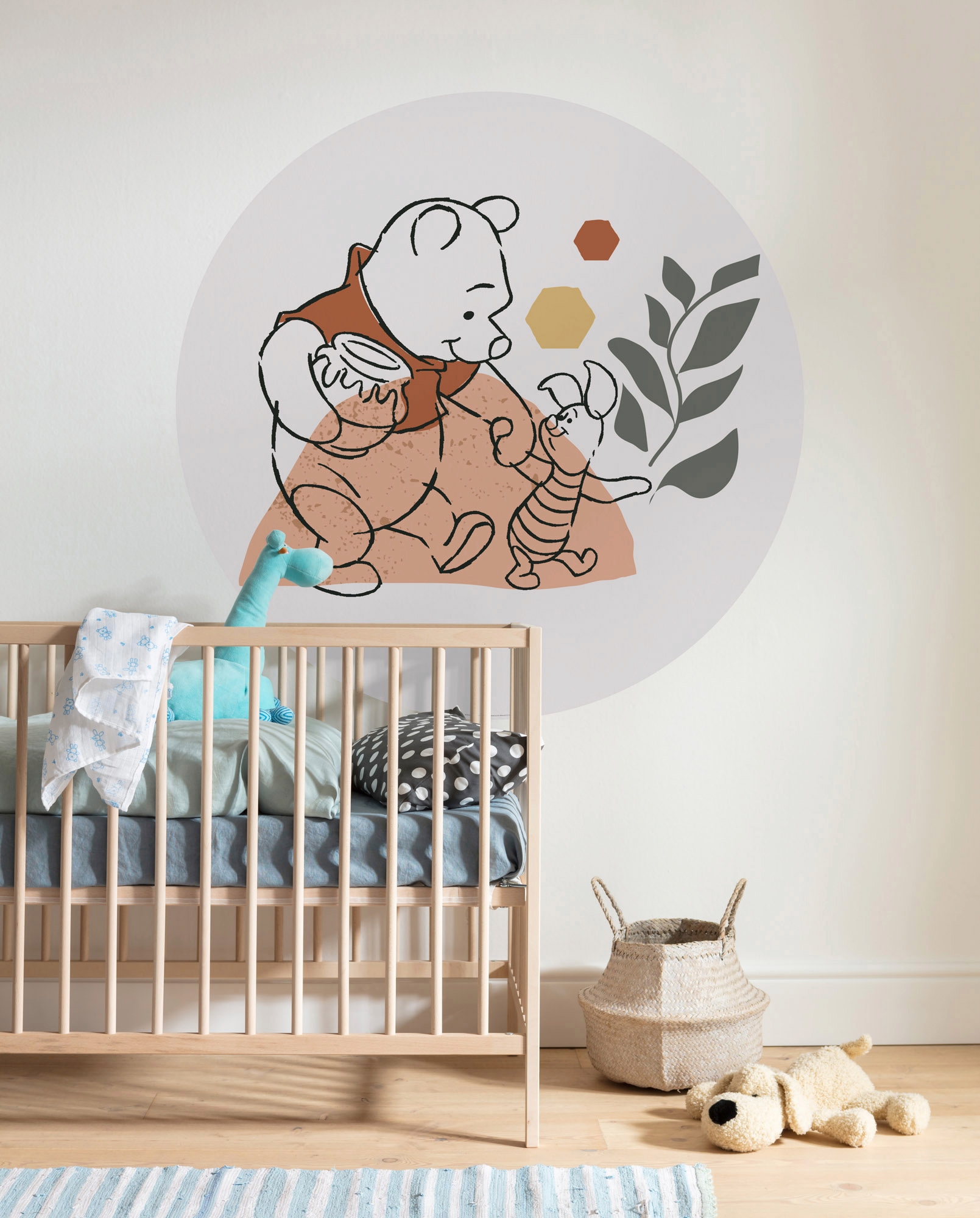 Komar Fototapete »Vlies selbstklebend - Winnie the Pooh Soulmate - Größe 125 x 125 cm«, bedruckt, Kinderzimmer