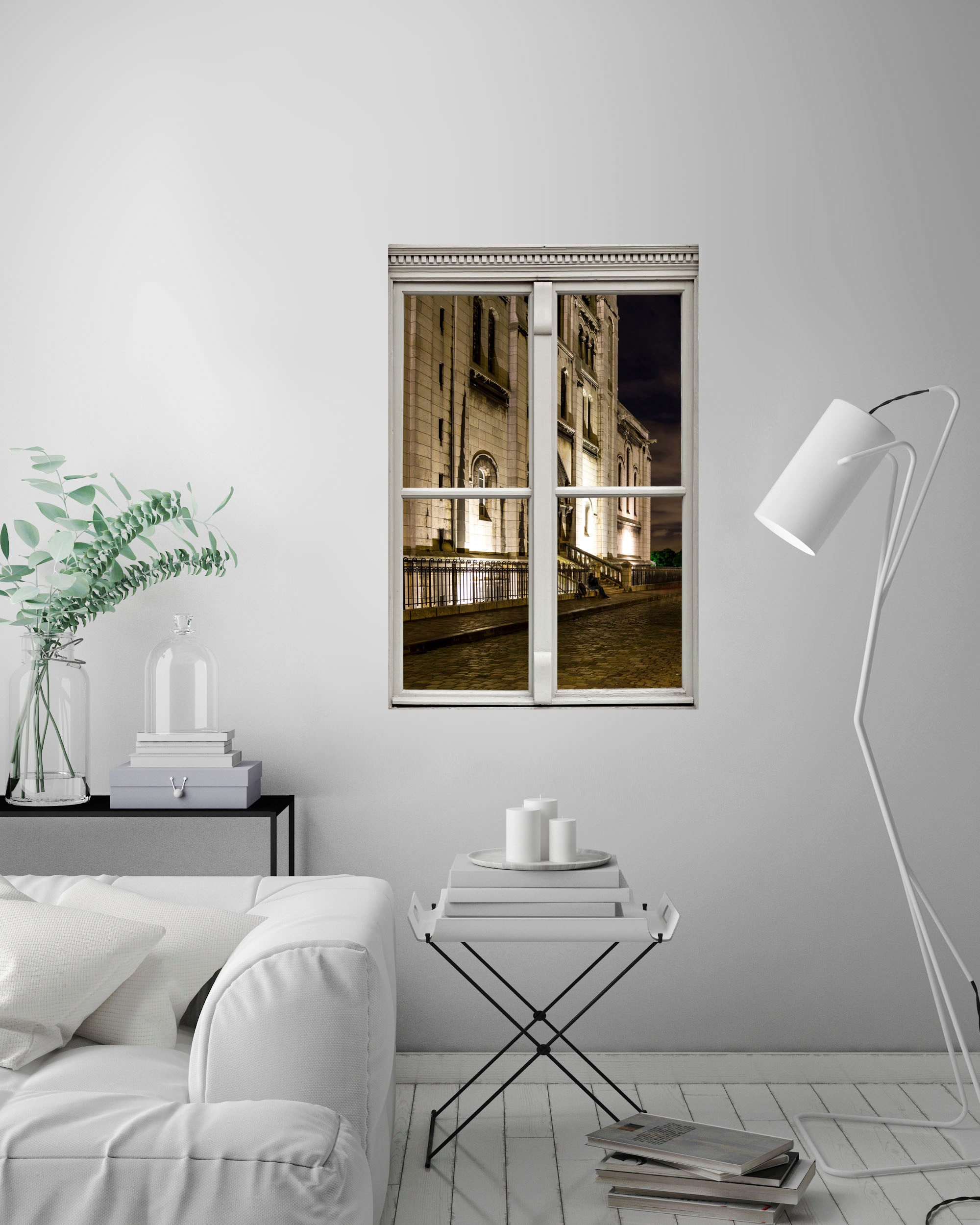 queence Wandsticker »Haus«, Wandsticker, Wandbild, selbstklebend, 3D, Fenster