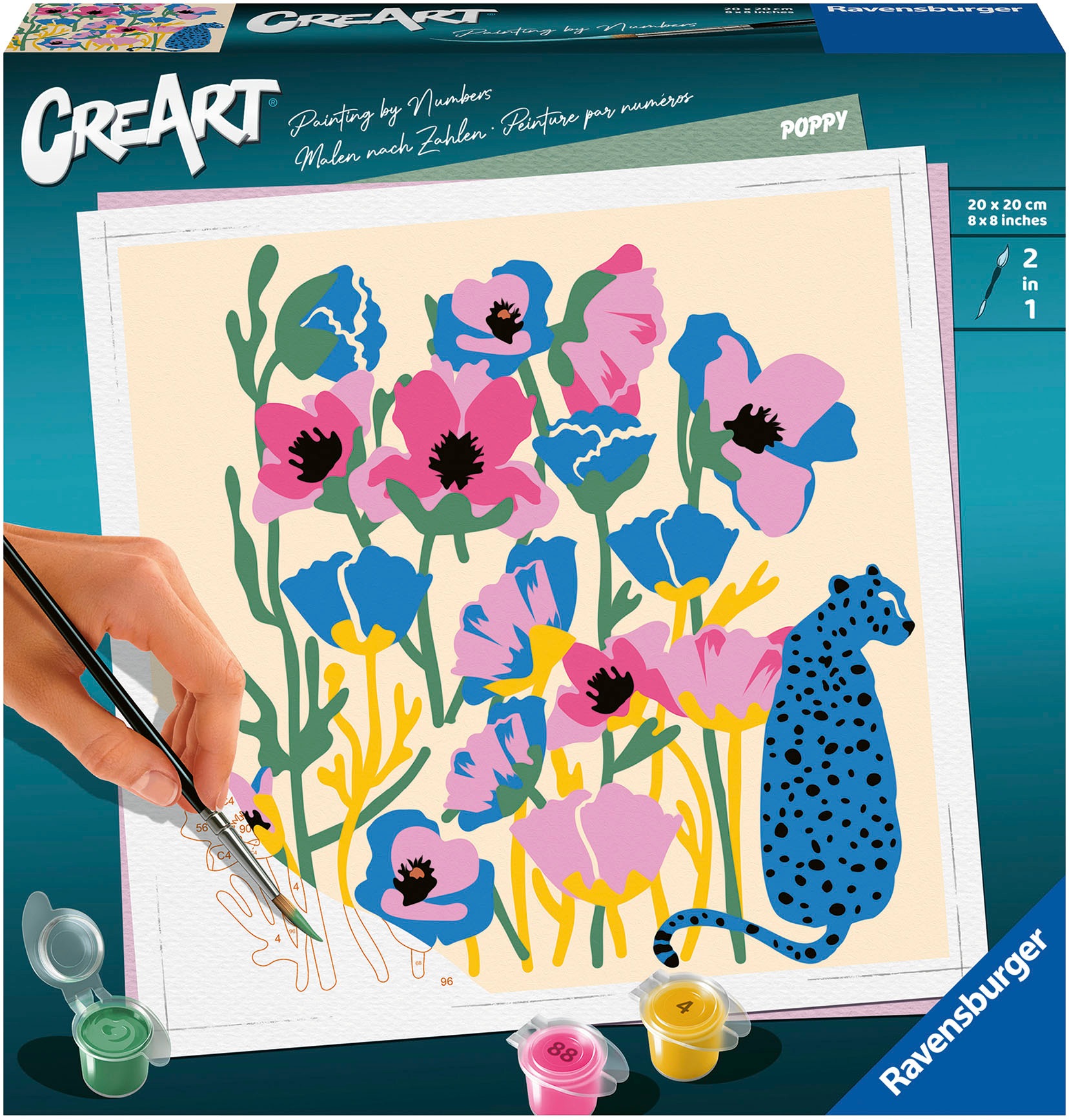 RAVENSBURGER Malen nach Zahlen »CreArt, Poppy« Made in Europe bunt