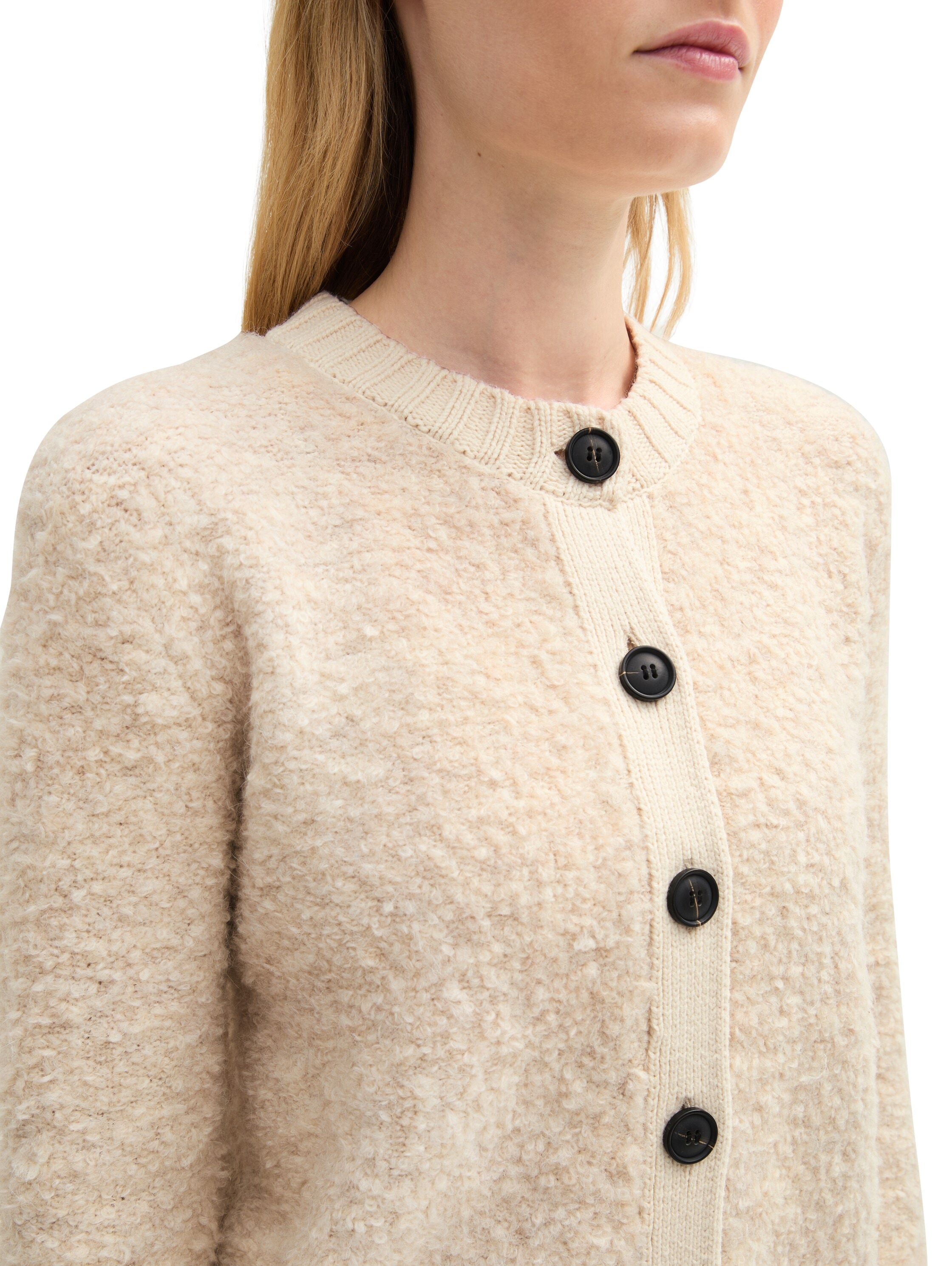 TOM TAILOR Cardigan, in Bouclé Optik