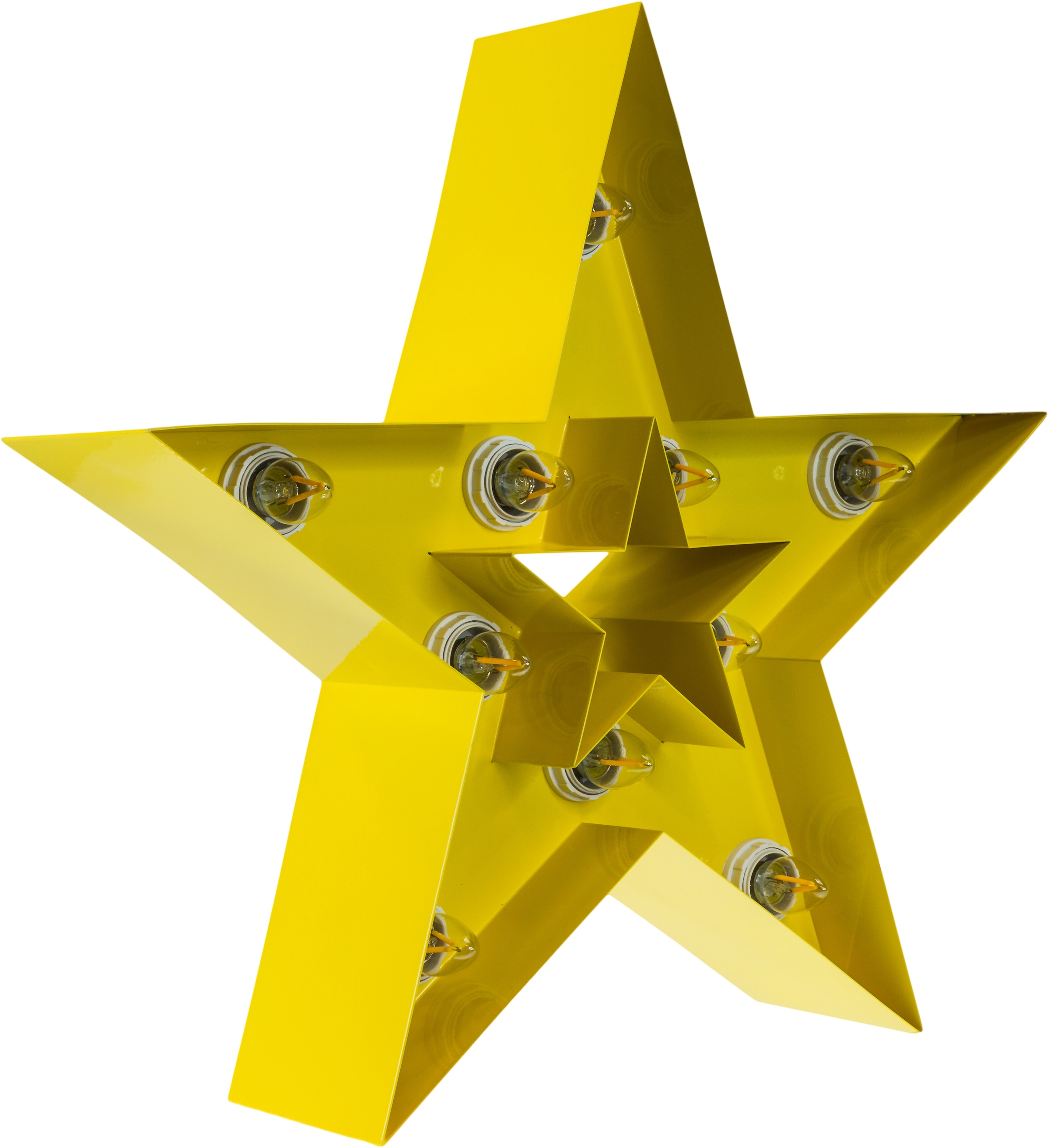MARQUEE LIGHTS LED Dekolicht »Star«, 10 flammig, Leuchtmittel E14 | ohne Leuchtmittel, Wandlampe, Tischlampe Stern 10 Leuchtmittel E14 (exkl.)- 38x38 cm
