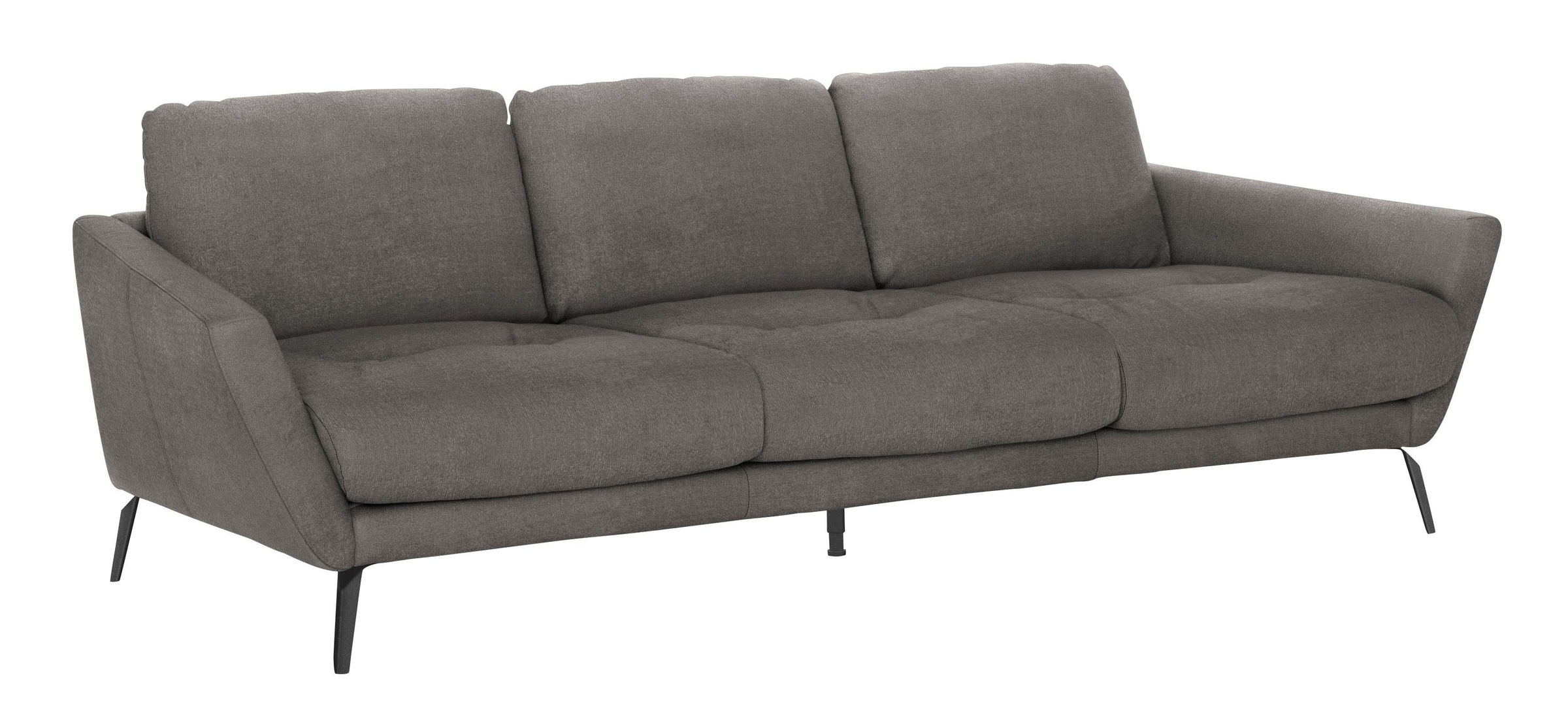 W.SCHILLIG Big-Sofa »softy«, mit dekorativer Heftung im Sitz, Füße schwarz pulverbeschichtet