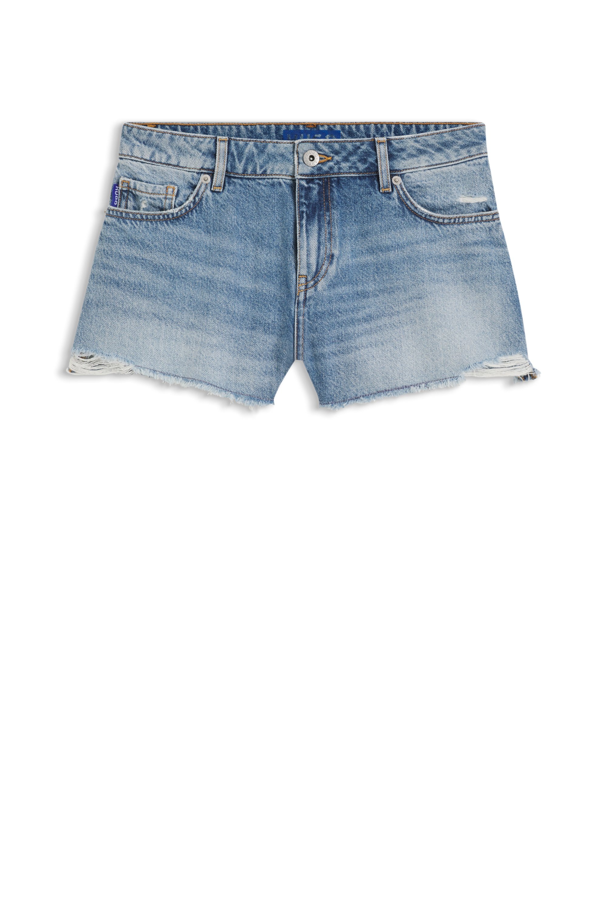 HUGO Blue Jeansshorts »Galimon« mit Destroyed-Effekten, Mid Rise