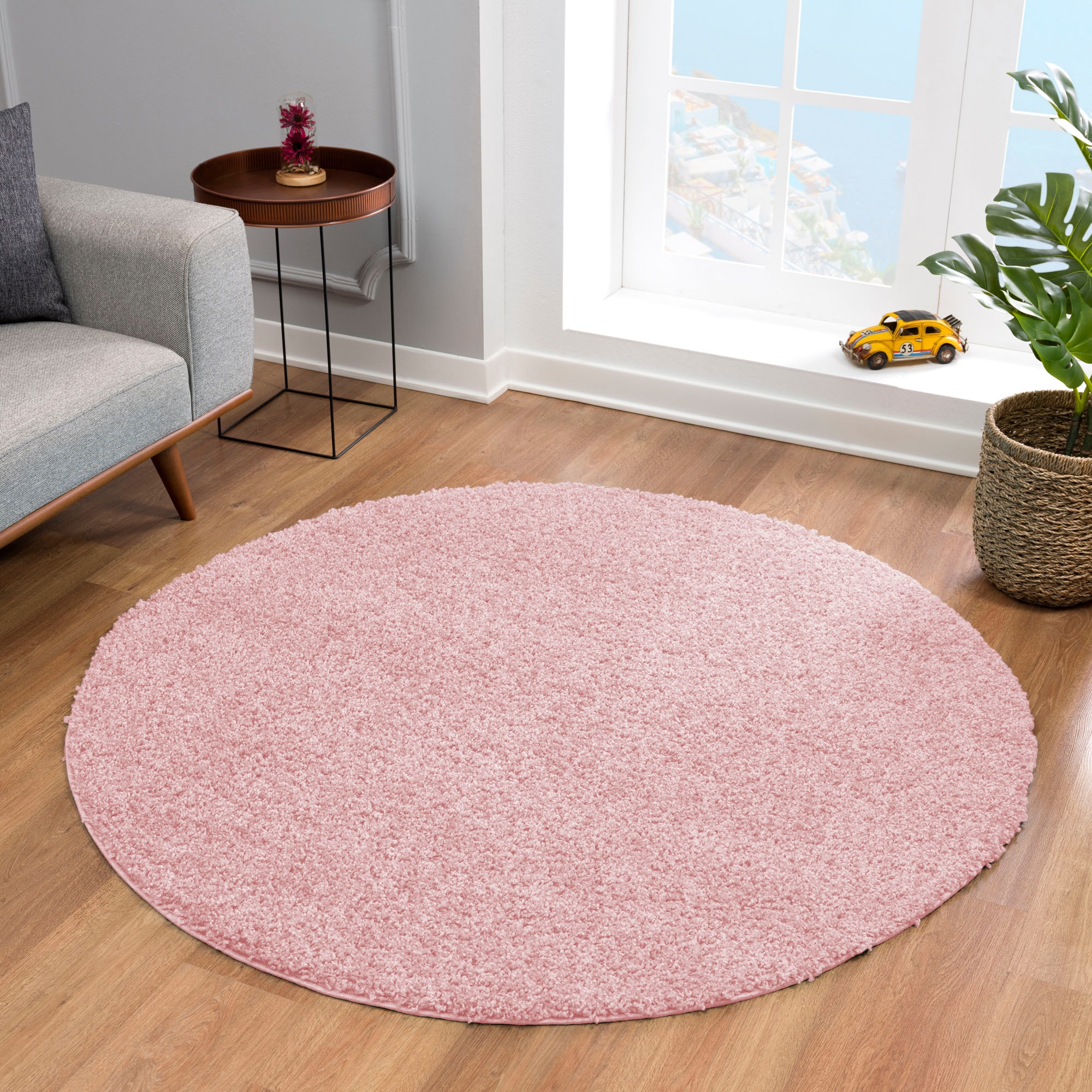 Sanat Hochflor-Teppich »LOCA«, rund, 30 mm Höhe, Wohnzimmer, Langflor, Shaggy, Schlafzimmer