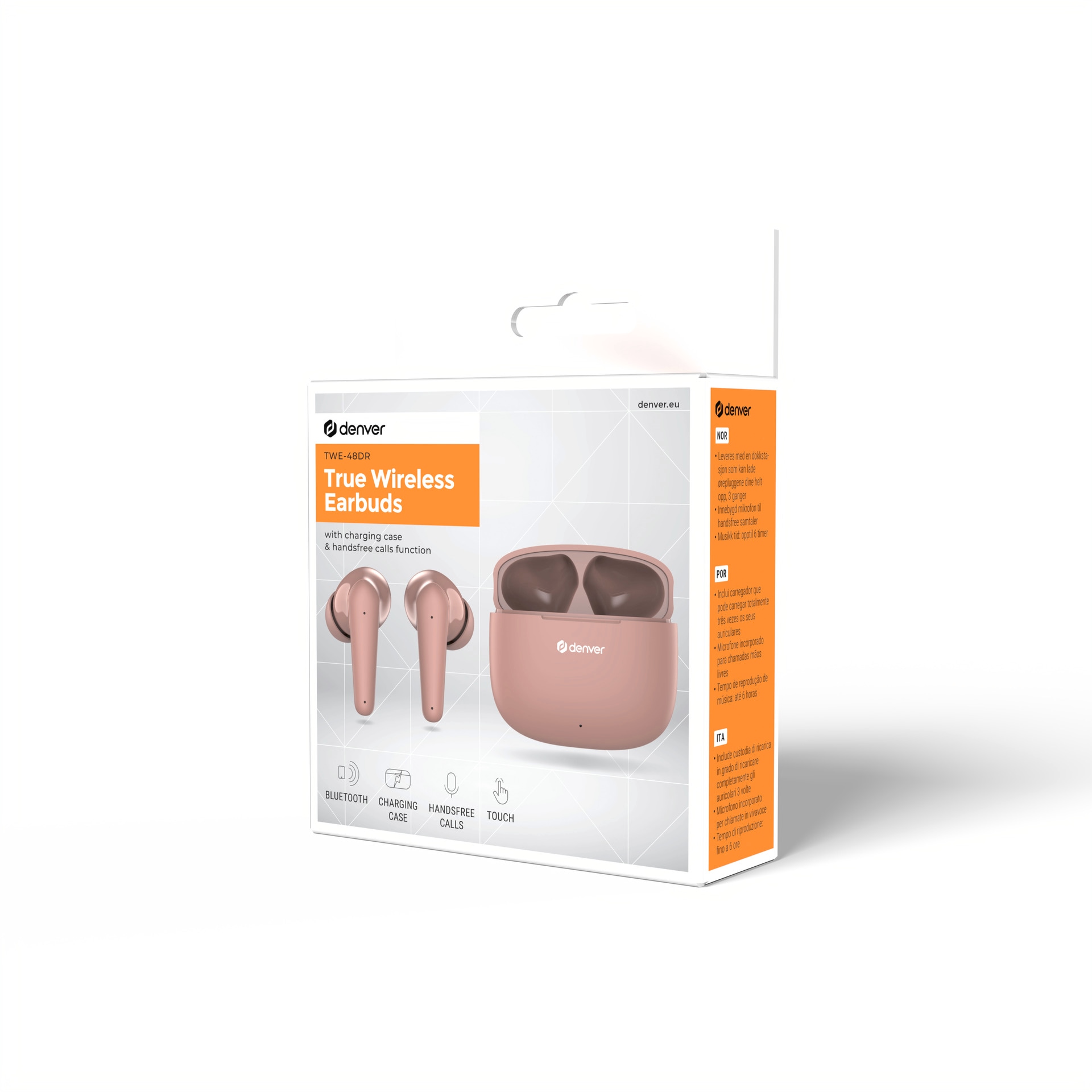 Denver wireless In-Ear-Kopfhörer »Denver TWE-48 True Wireless Stereo Bluetooth Earphones«, AVRCP Bluetooth, Freisprechfunktion