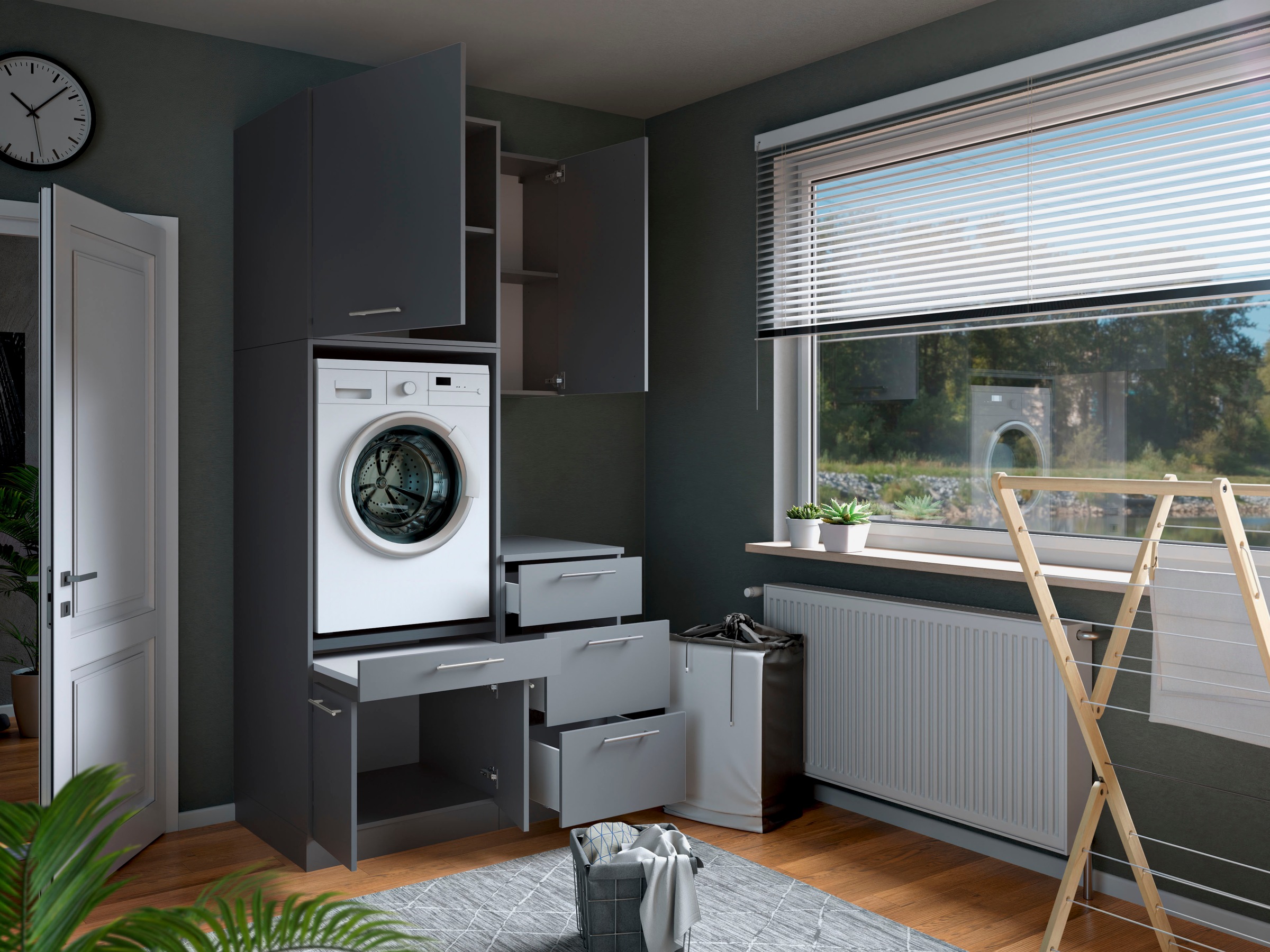 Laundreezy Mehrzweckschrank-Set »Laundreezy, 4-tlg. Mehrzweckschrank-Set B/H/T 118/238/68 cm« 4 Stk. tlg.