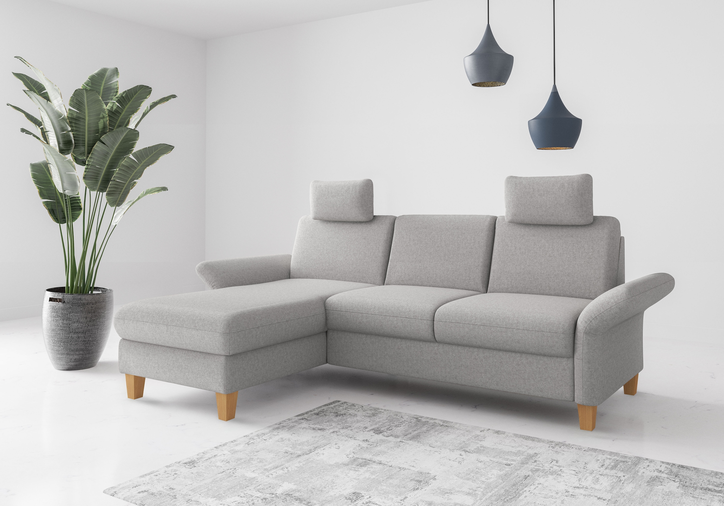 Home affaire Ecksofa "Rochelle, L-Form" wahlweise mit Armteilverstellung, B günstig online kaufen