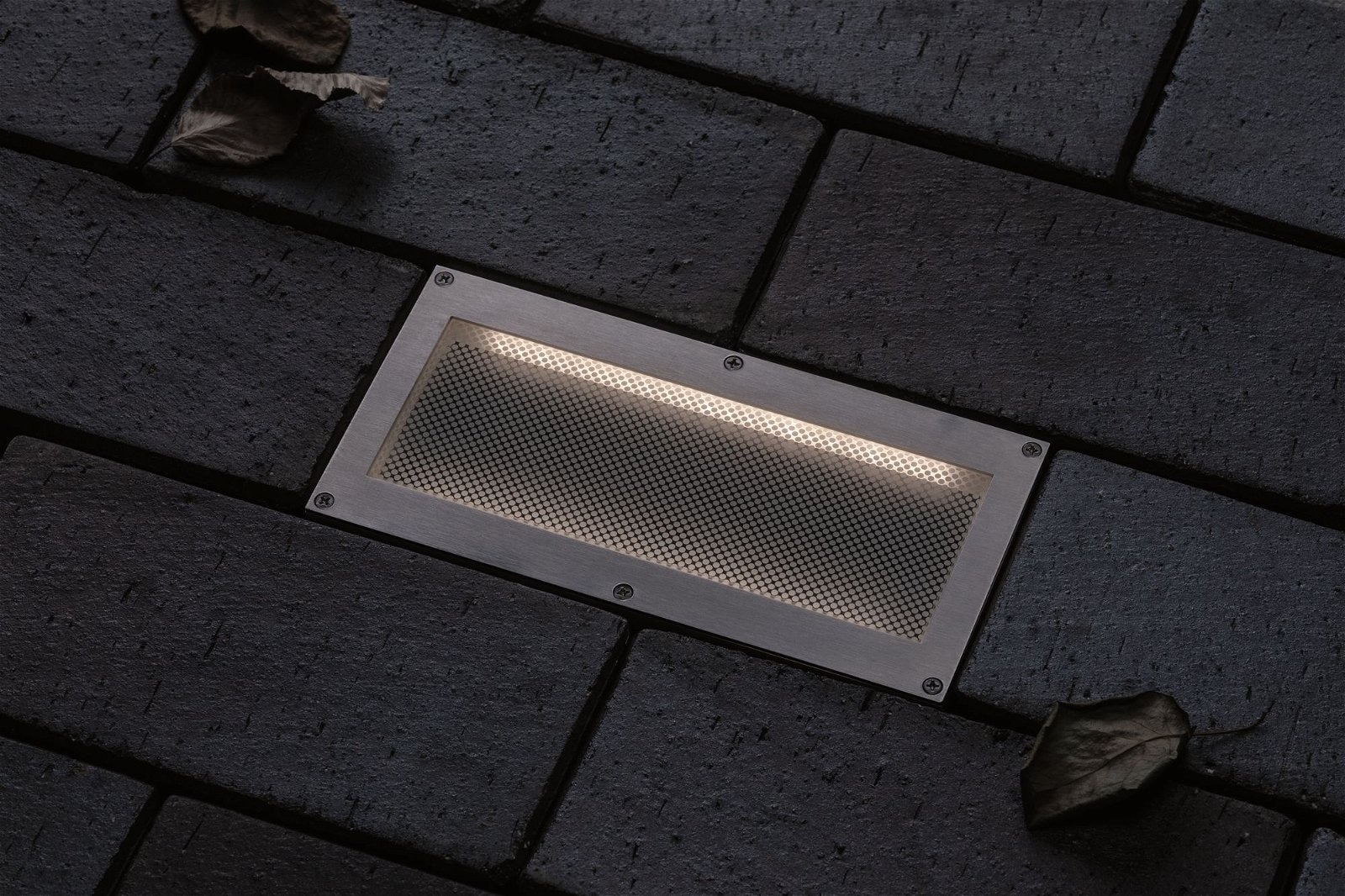Paulmann LED Einbauleuchte »Brick IP67 200x100mm 3000K 1,6W 50lm 230V Alu, Grau Metall, Edelstahl«, 1 flammig, Bodeneinbauleuchte, Bewegungsmelder