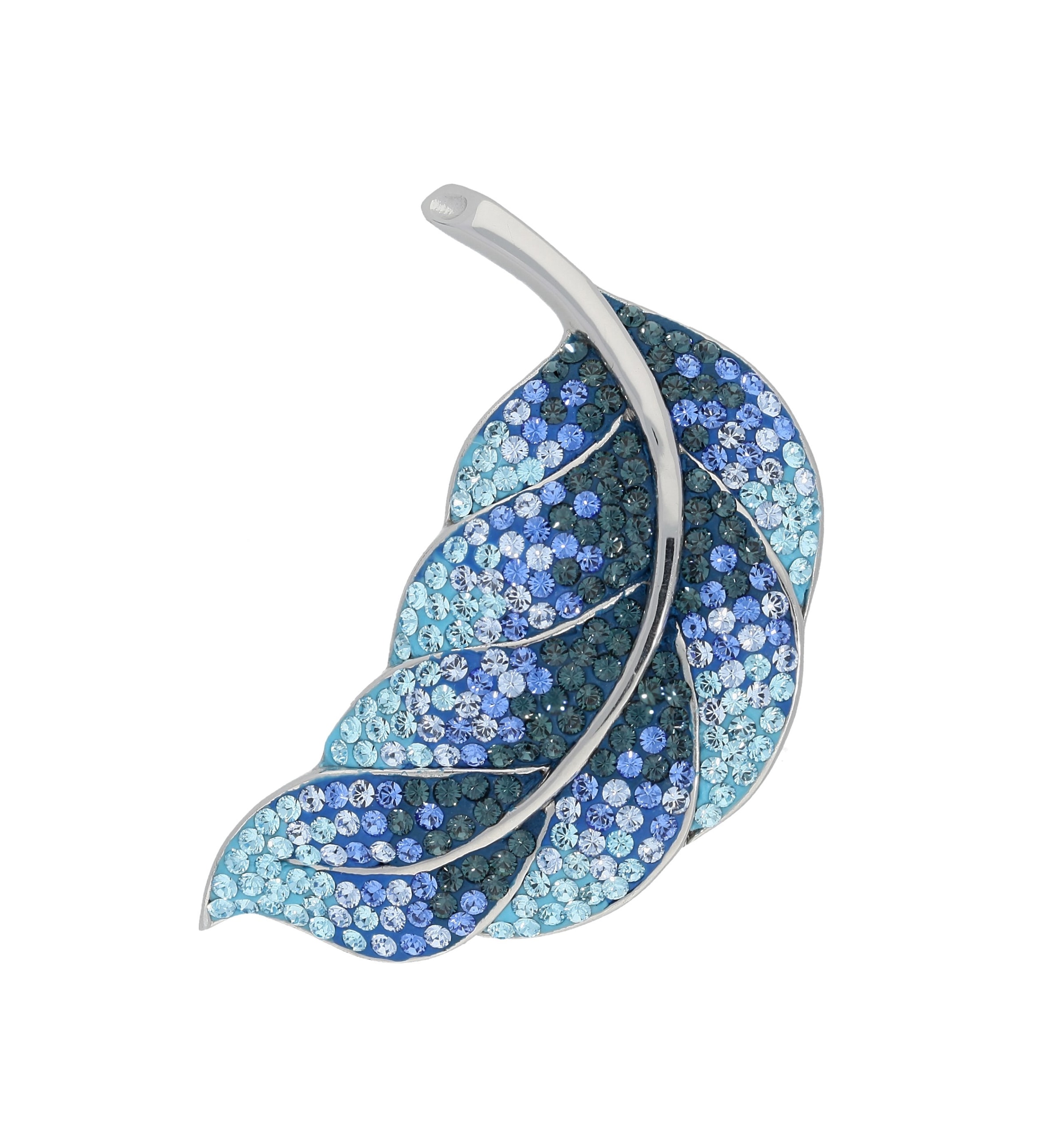Vivance Brosche »Feder«, mit funkelten Swarovski-Steinen