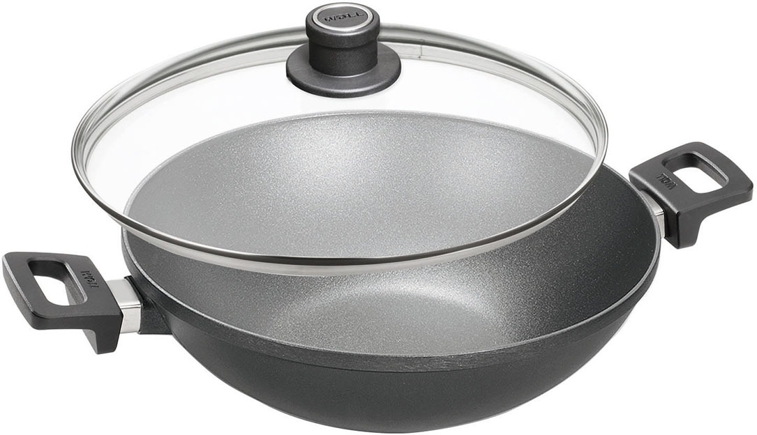WOLL MADE IN GERMANY Wok »Nowo«, Aluminiumguss, (1 tlg.), von Hand gegossen, Ø 32 cm, Made in Germany