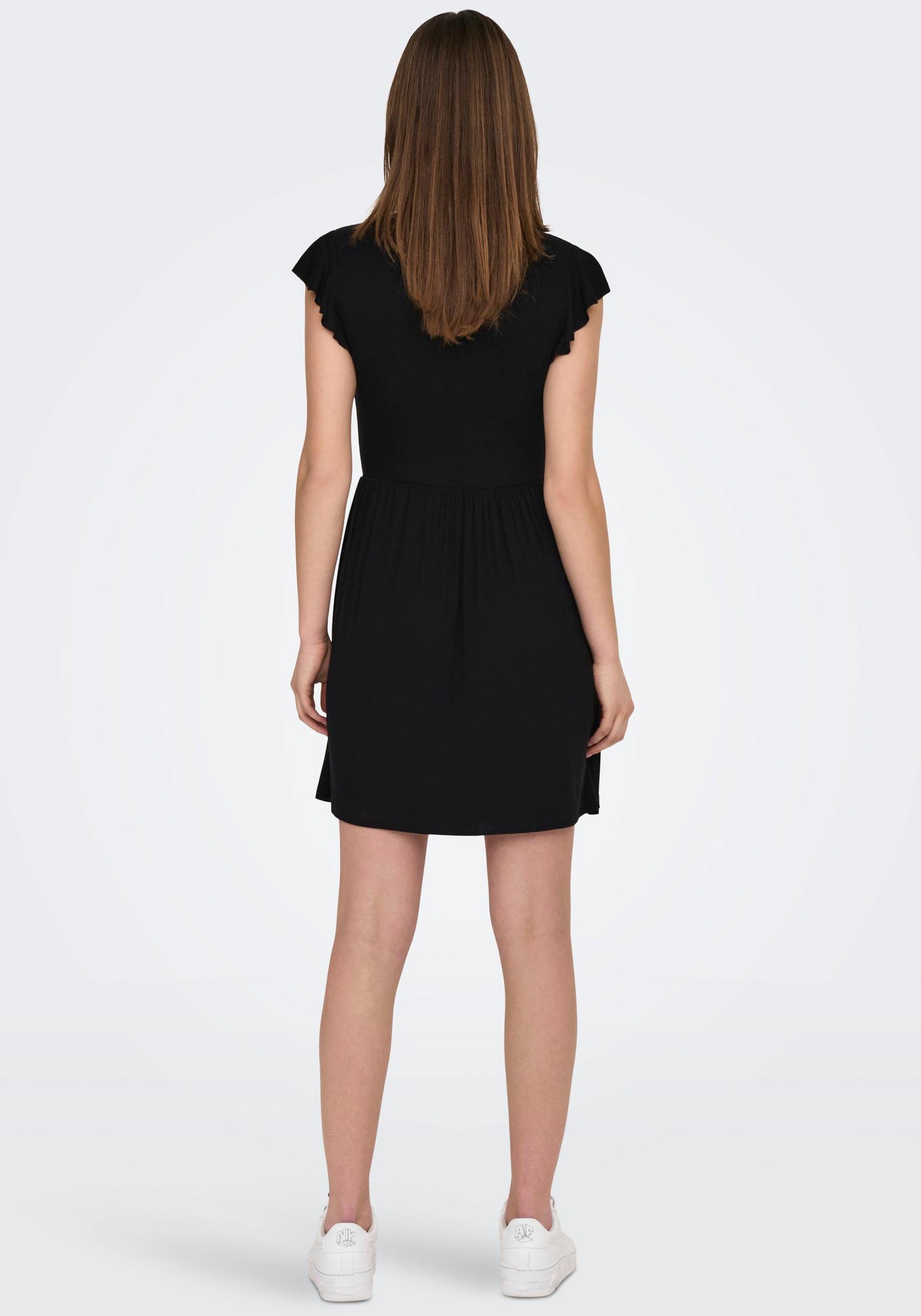 ONLY Jerseykleid »ONLBELIA S/L DRESS JRS« Viskosemischung, regular fit, V-Ausschnitt