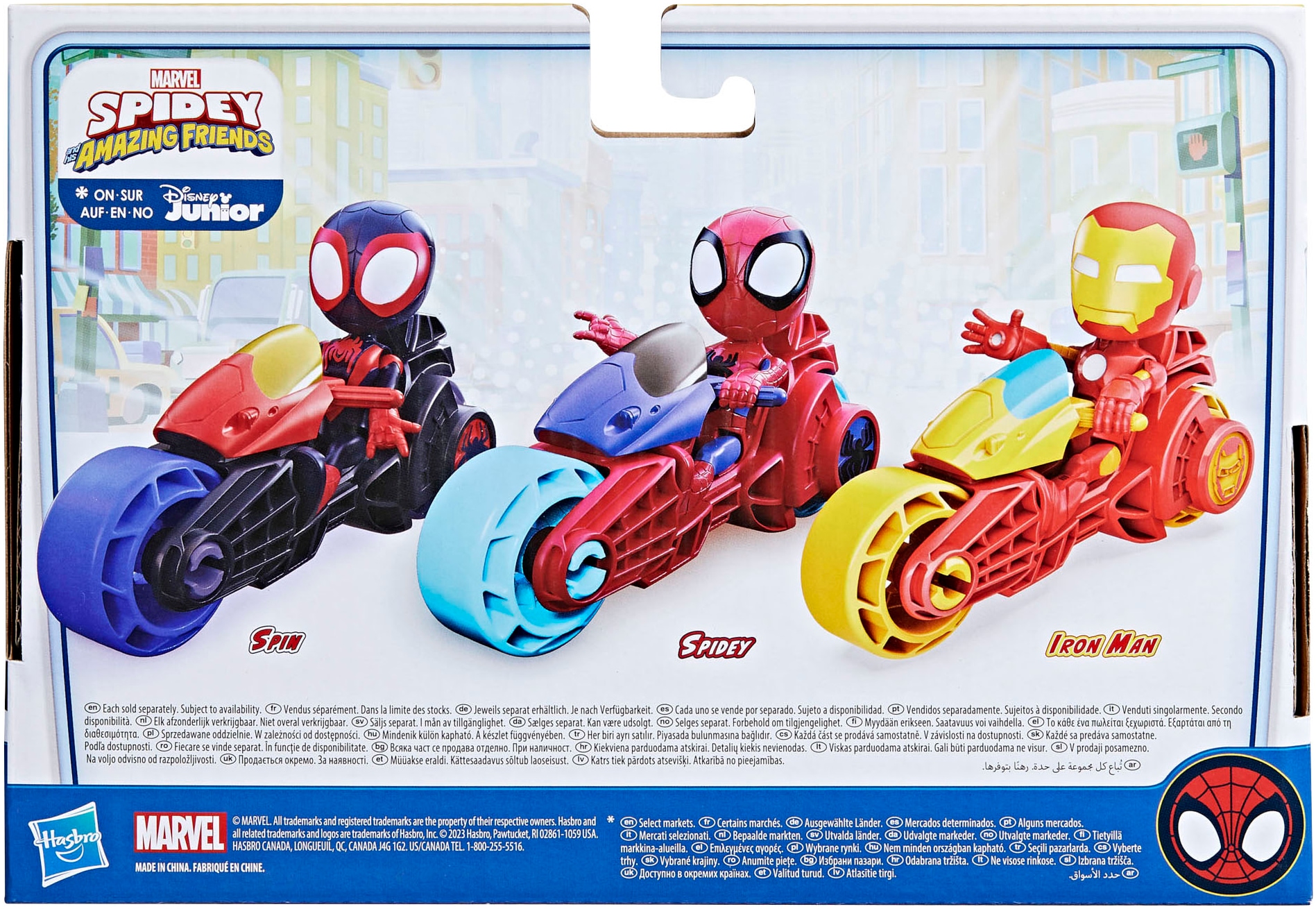 Hasbro Actionfigur »Marvel Spidey and His Amazing Friends, Iron Man & Motorrad«