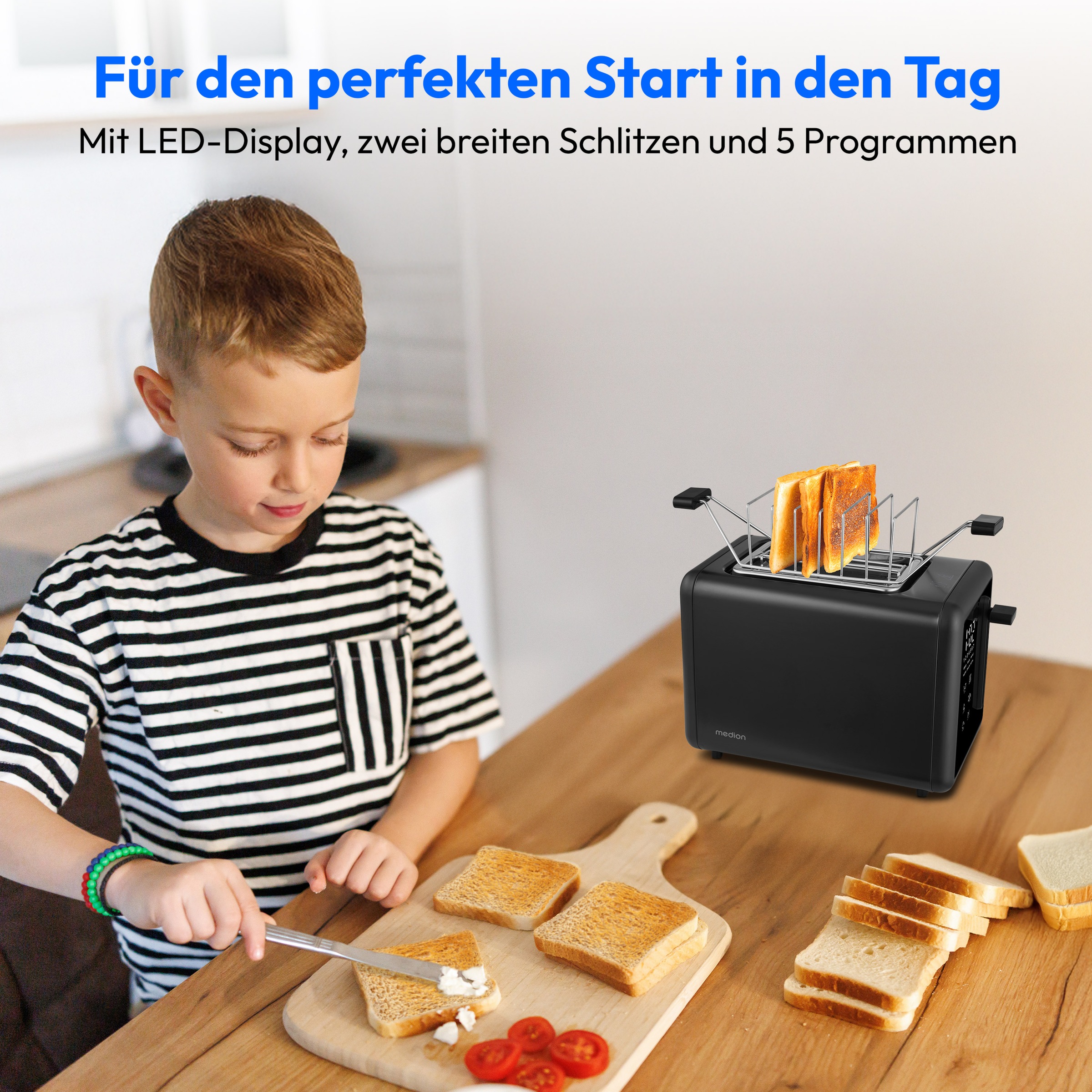Medion® Toaster »MD12102, 2 Toastschlitze« 2 Schlitze für 2 Scheiben 850 W günstig online kaufen