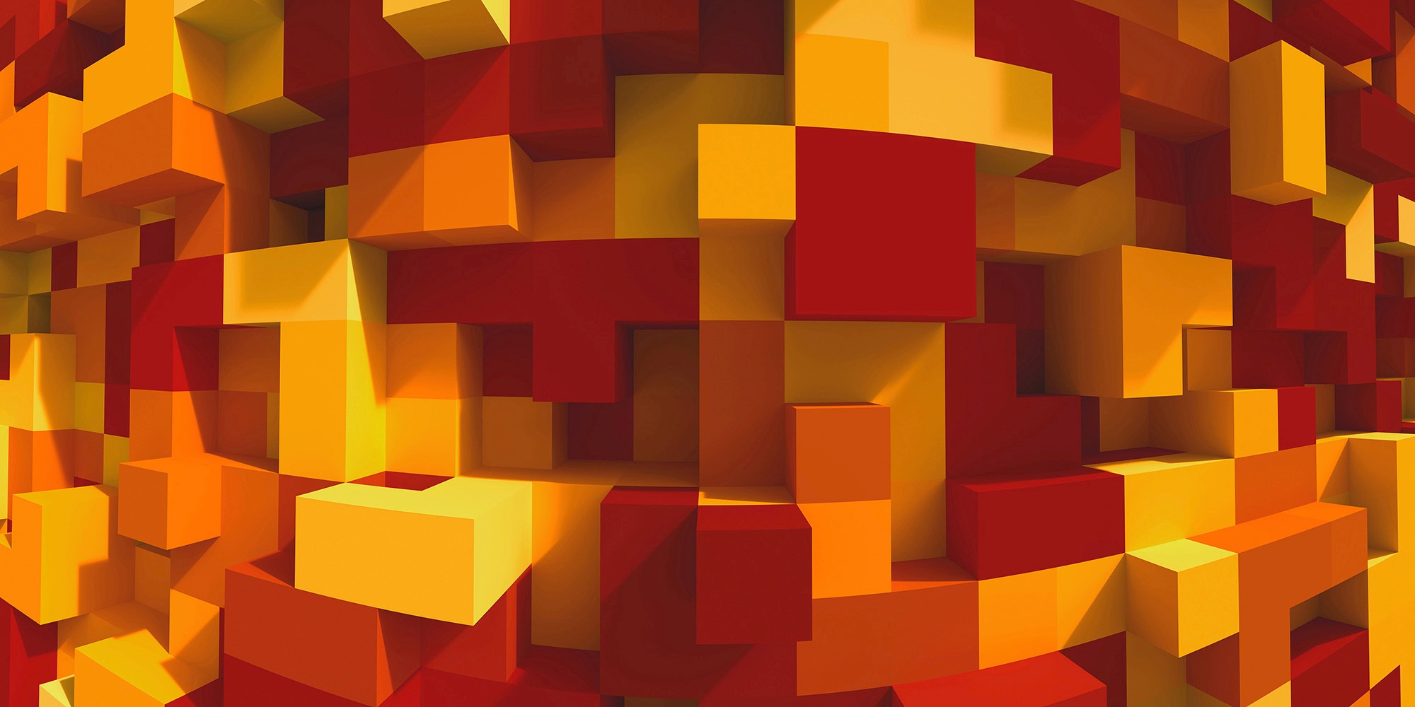 Architects Paper Fototapete »3D Cubes Orange«, Vlies, Wand, Schräge günstig online kaufen