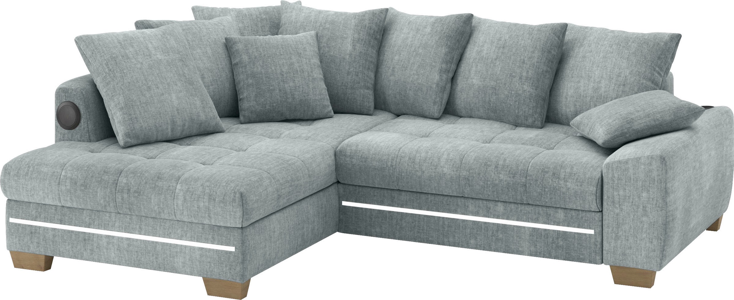 Mr. Couch Ecksofa »Nikita II, L-Form«, mit Kaltschaum, RGB-LED, Soundsystem günstig online kaufen