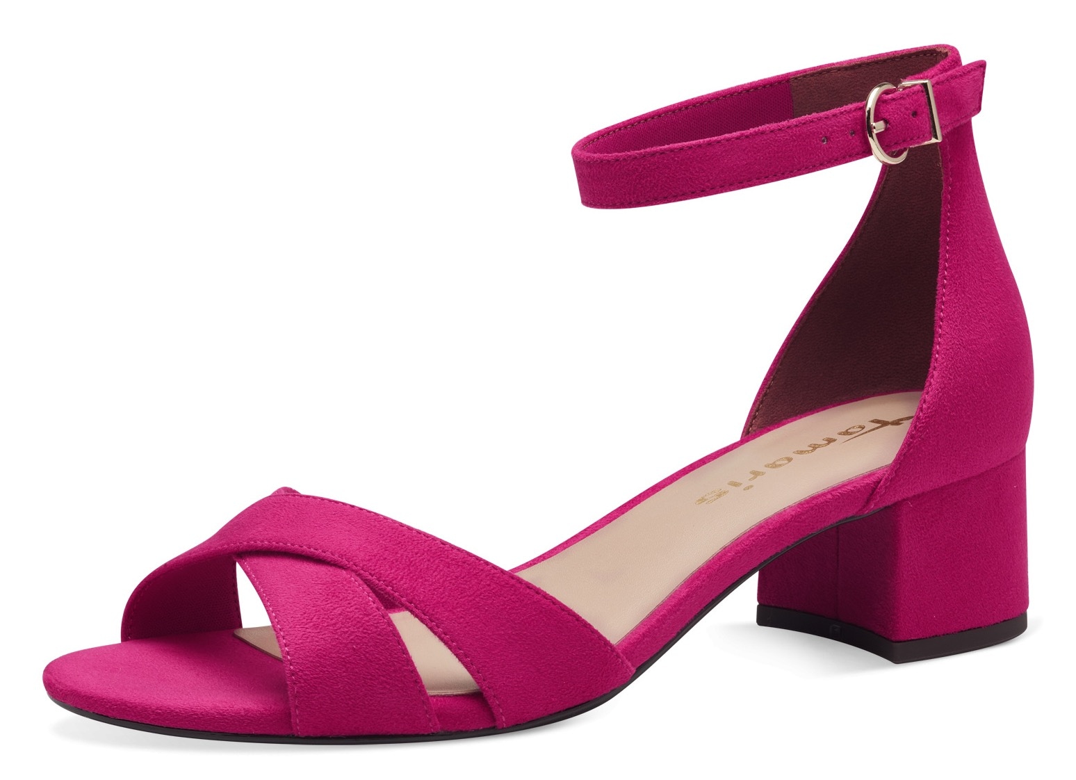 Tamaris Sandalette, Blockabsastz, Sommerschuh, Riemchensandale mit Kreuzbandage