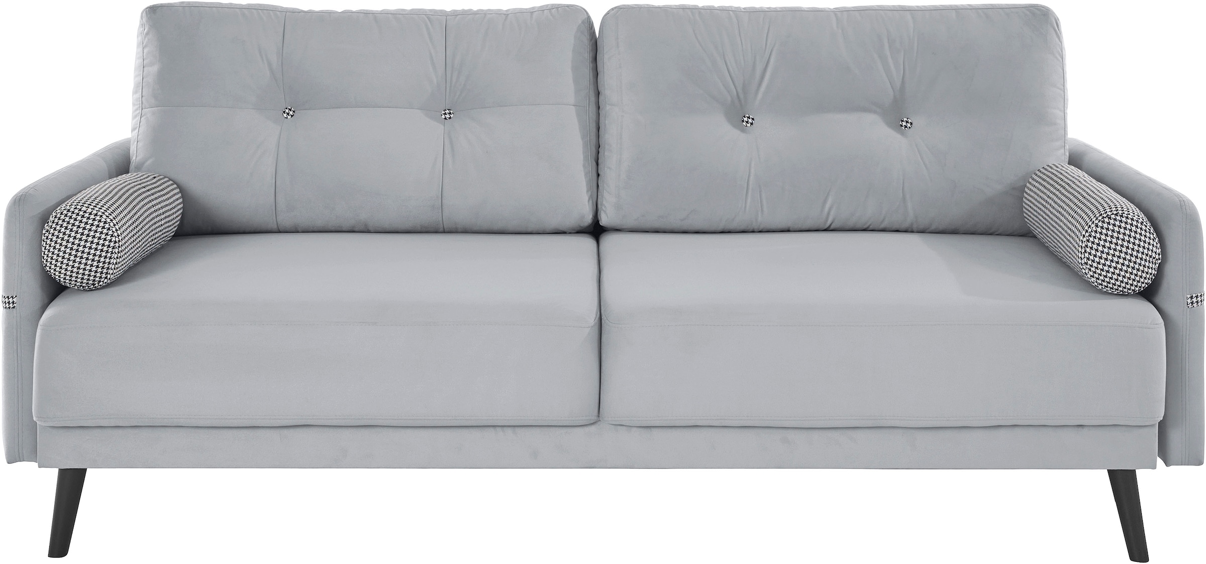 INOSIGN Schlafsofa »Emily«, incl. Bettfunktion und Bettkasten, Seitentache im Armteil, Federkern