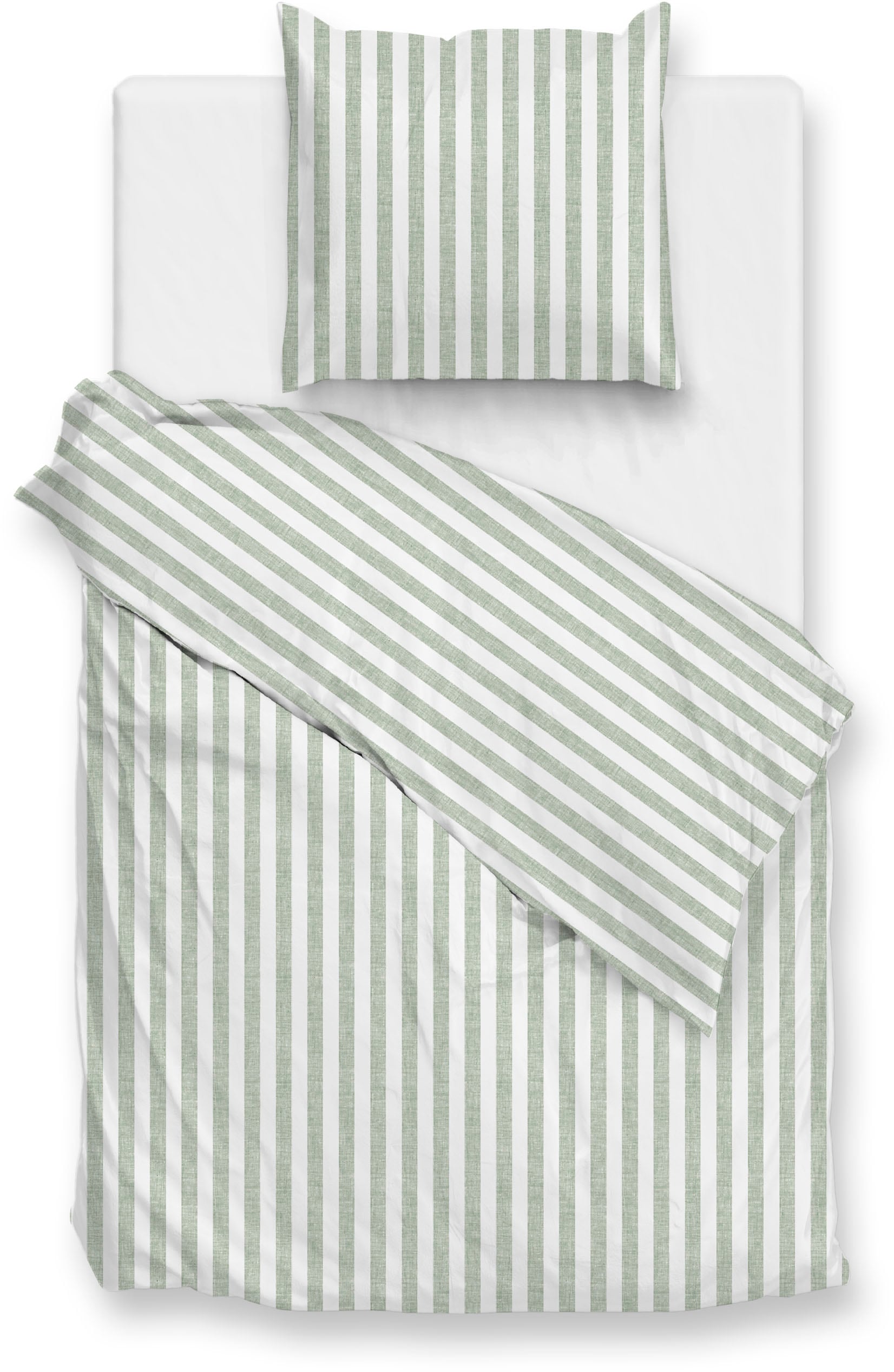 ZO HOME Bettwäsche »Banda-di-Lino« 2 Stk. tlg. Bettwäsche aus 100% Baumwoll günstig online kaufen