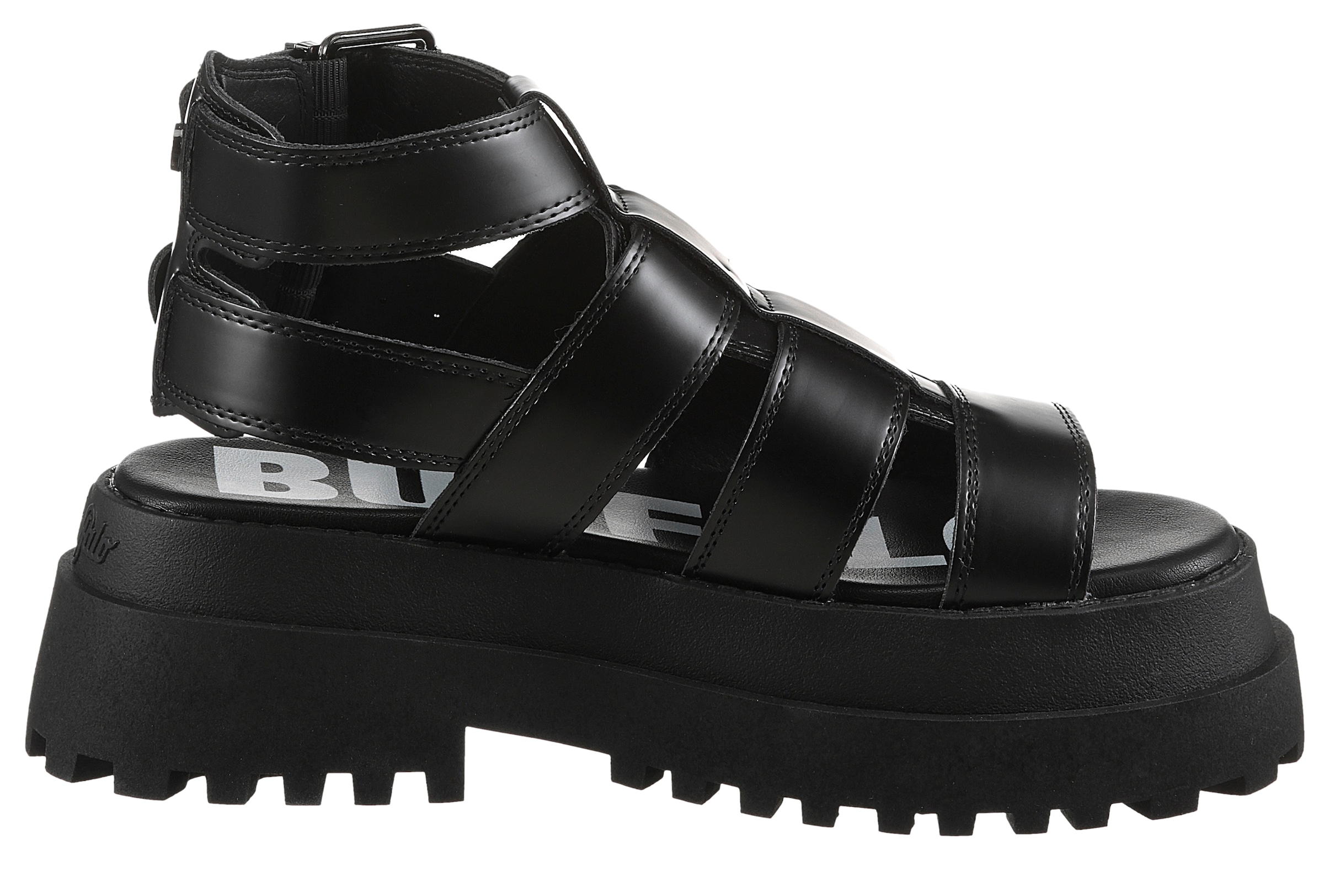 Buffalo Sandalette »PLUTO GLD«, Plateausandale, Festival-Sandale mit verstellbaren Schnallen