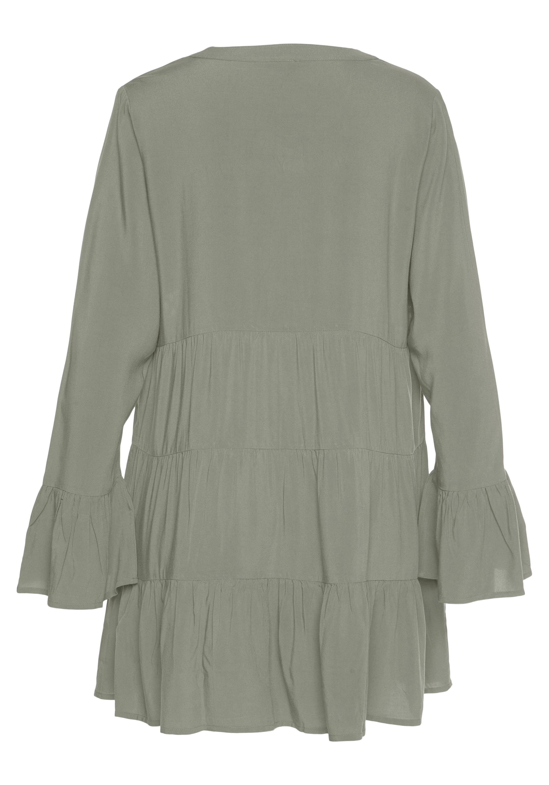 LASCANA Longbluse, mit Spitzeneinsätzen, Tunika, Blusenkleid, Strandmode