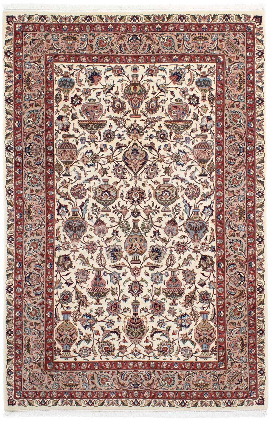 morgenland Wollteppich »Kaschmar Blumenmuster Beige 296 x 202 cm«, rechteck günstig online kaufen