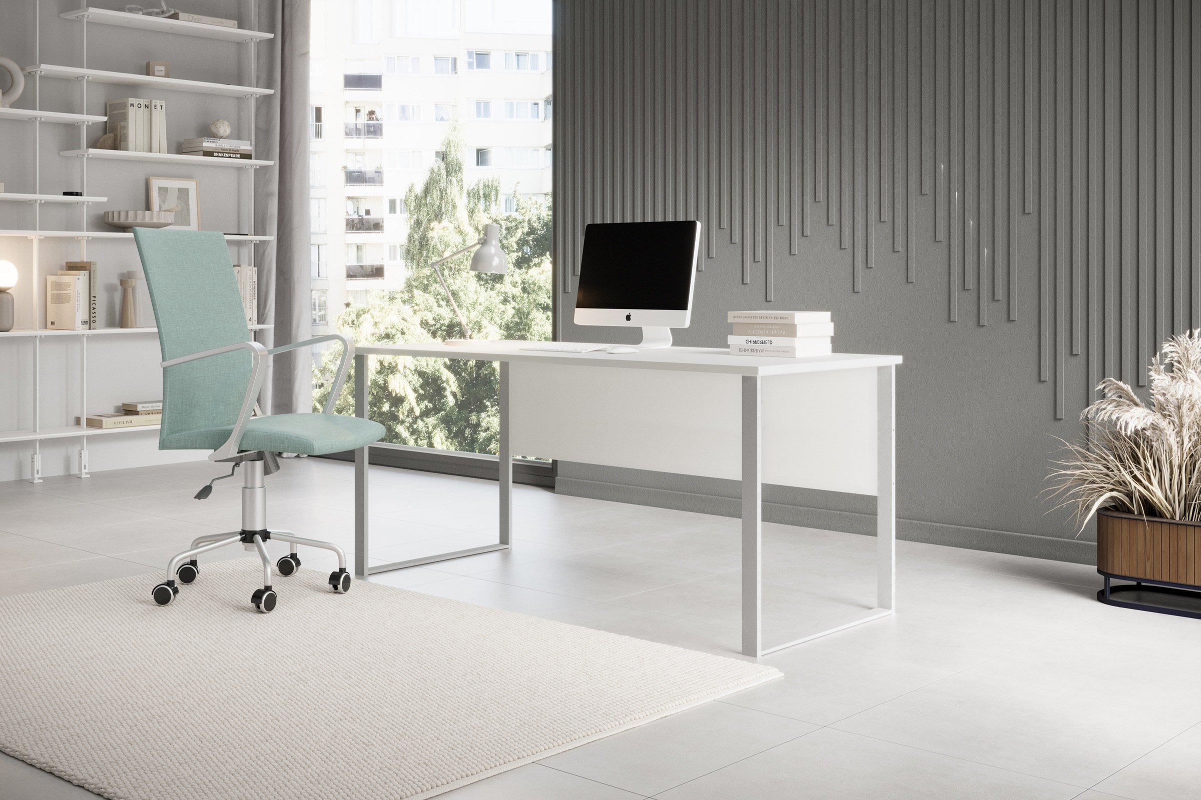 BEGA OFFICE Schreibtisch »Amanda« 1 Stk. tlg. Kabeldurchlass, Metallkufen, günstig online kaufen