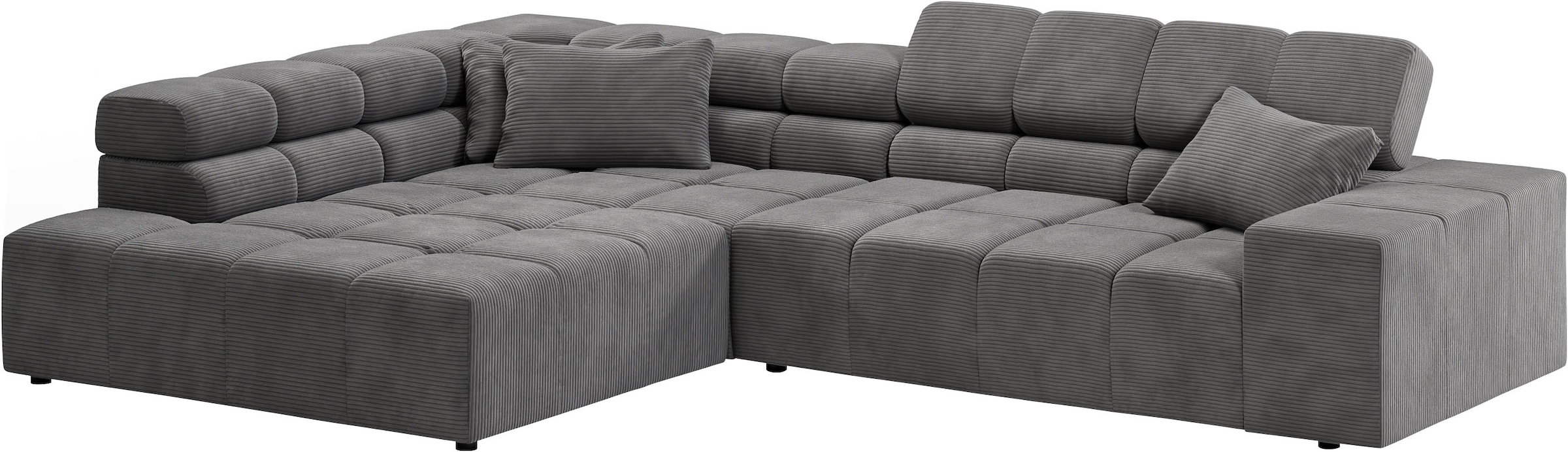 INOSIGN Ecksofa »Ancona incl. Kopfteilverstellung, OTTOs Choice, Breite 319cm, L-Form«, wahlweise motorische Sitztiefenverstellung, auch in Cord + Easy Care
