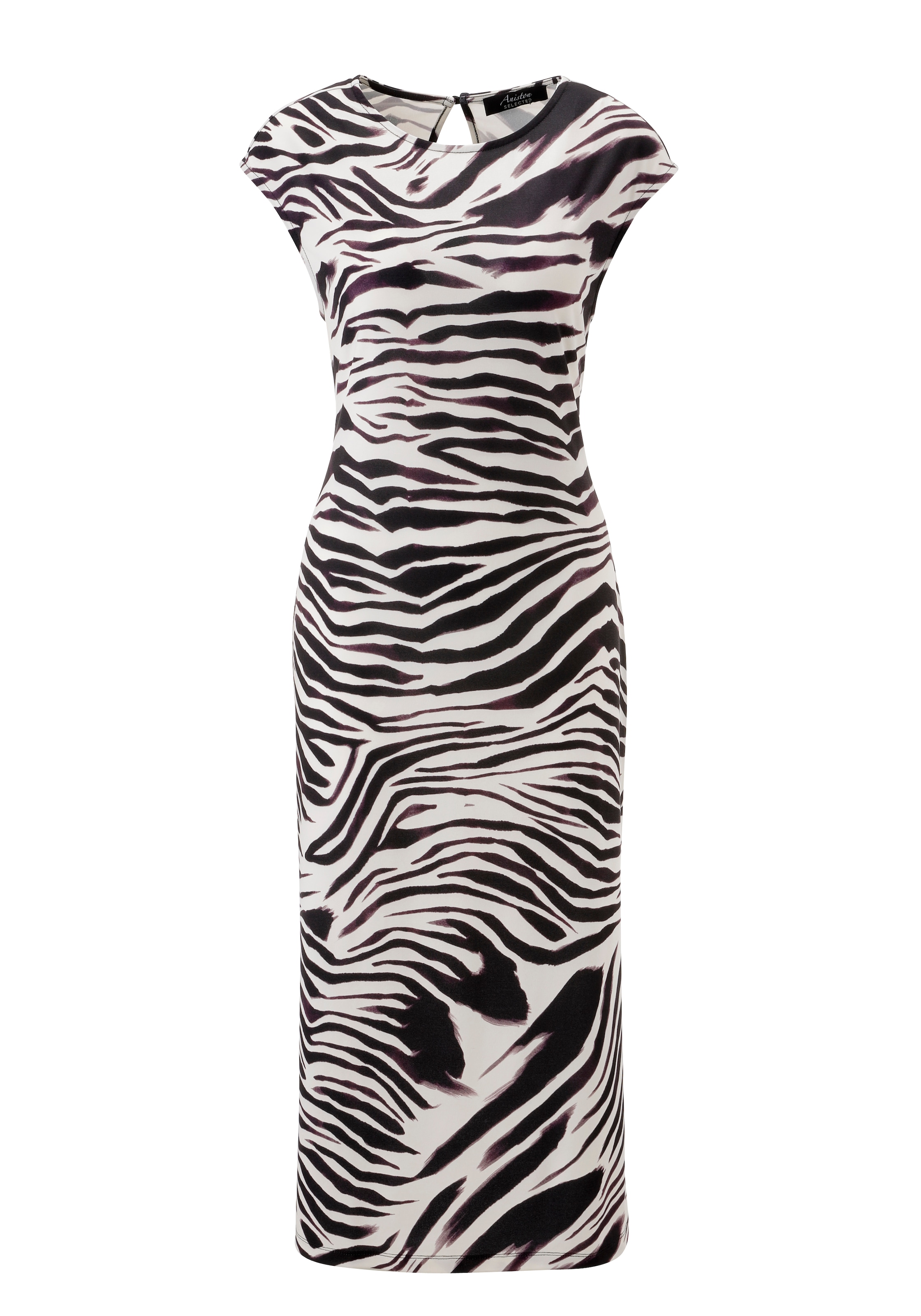 Aniston SELECTED Midikleid im trendigen und raffinierten Animal-Print allover