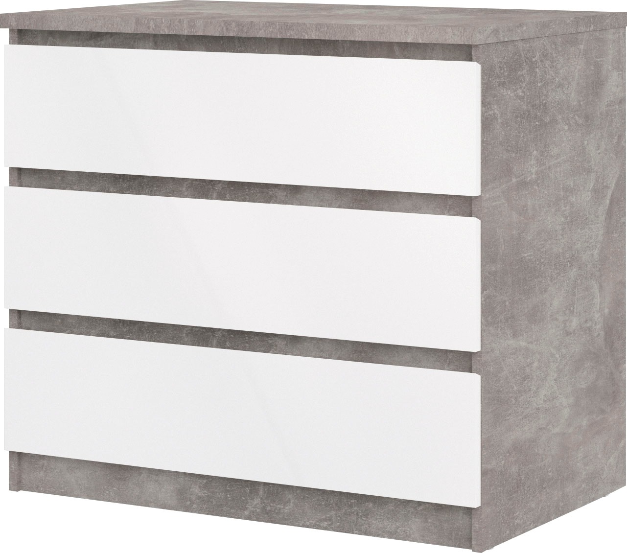 INOSIGN Kommode »Naia«, abgerundete Schubladenkanten auf Metallgleiter, Breite 77 cm