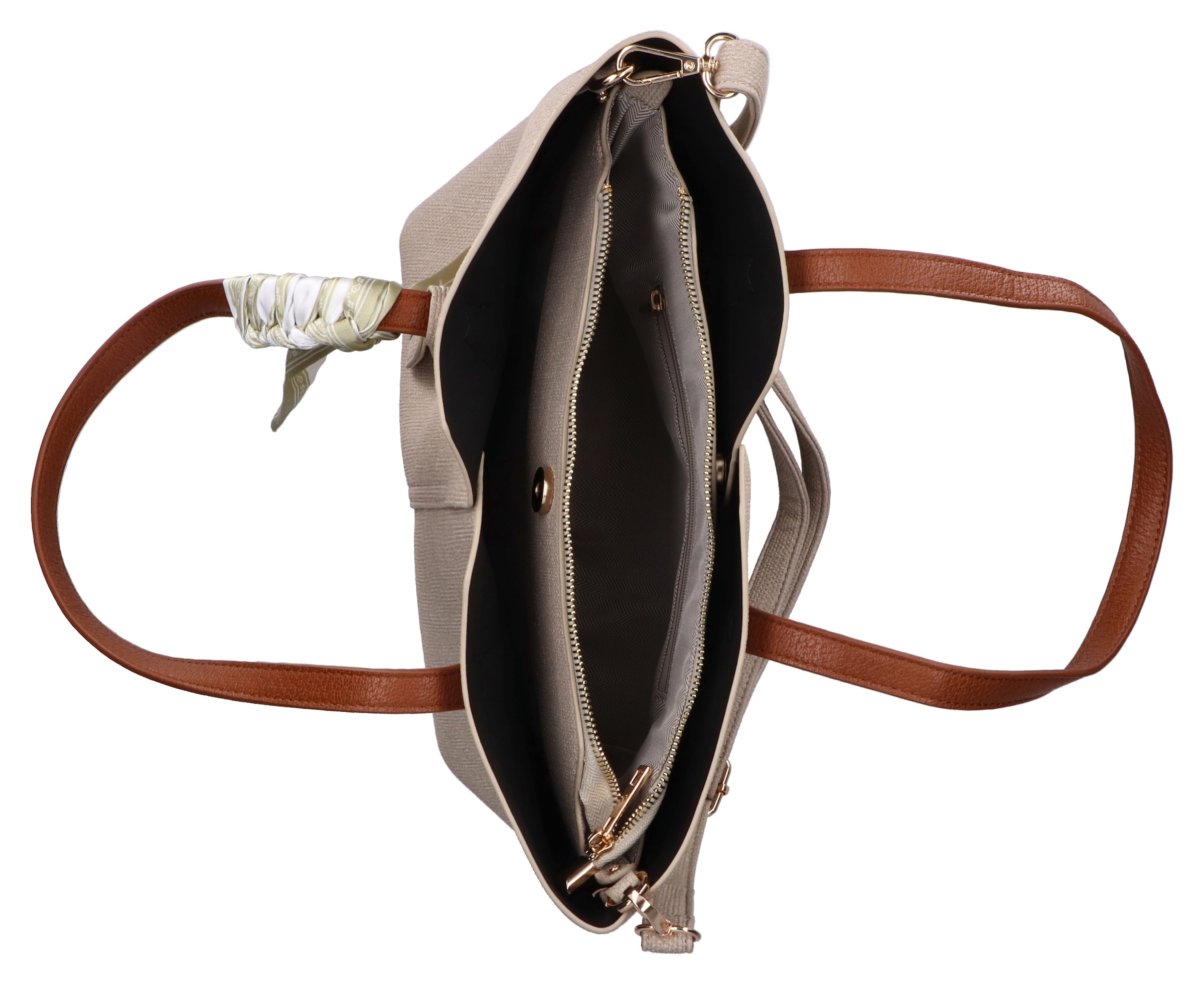 Rieker Shopper, Henkeltasche, Schultertasche Damen mit abnehmbarem Logo-Anhänger