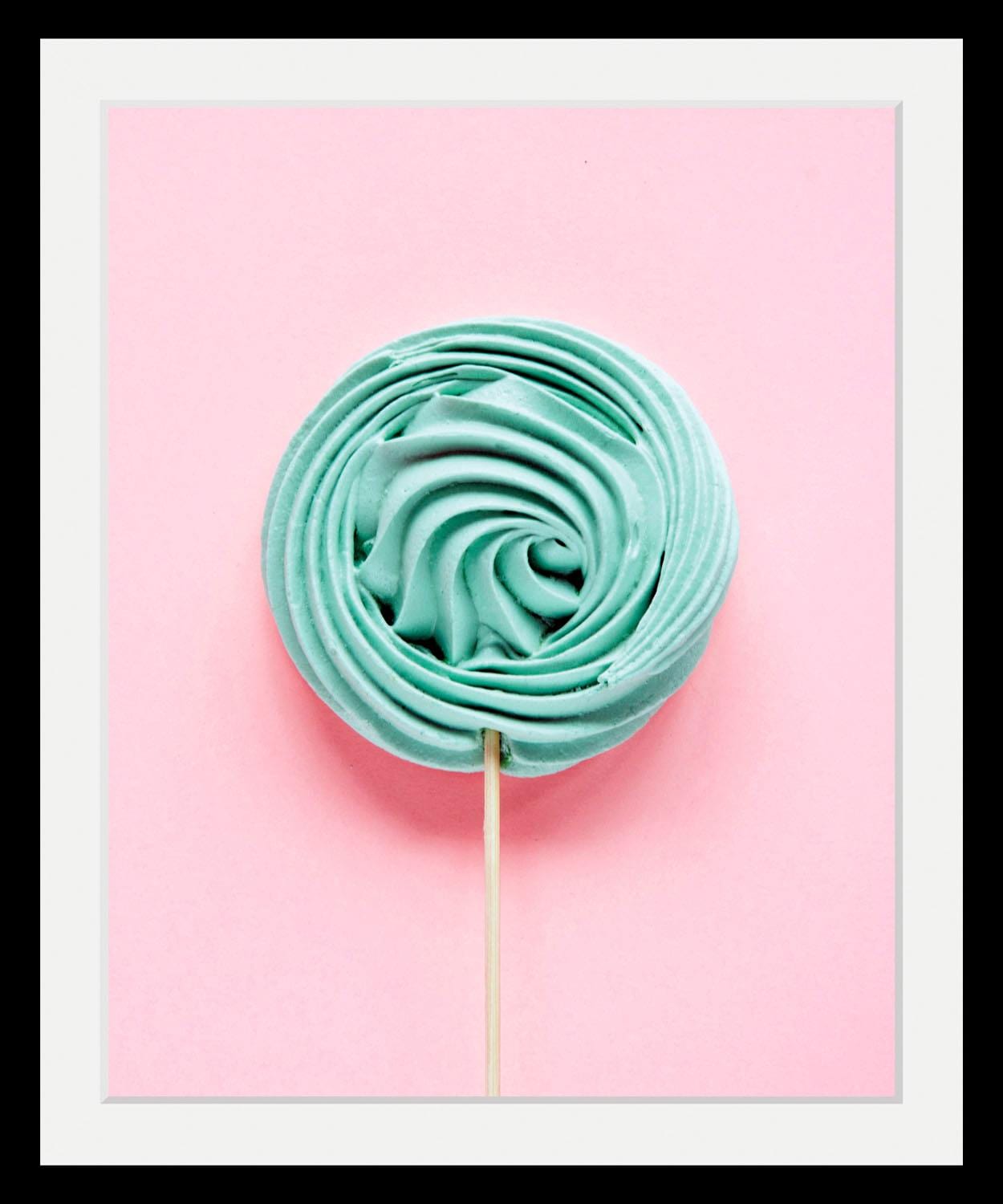 queence Bild »Lolli«, Süßigkeiten-Süßspeisen-Lebensmittel, HD Premium Poster-Druck inkl. Holzrahmen