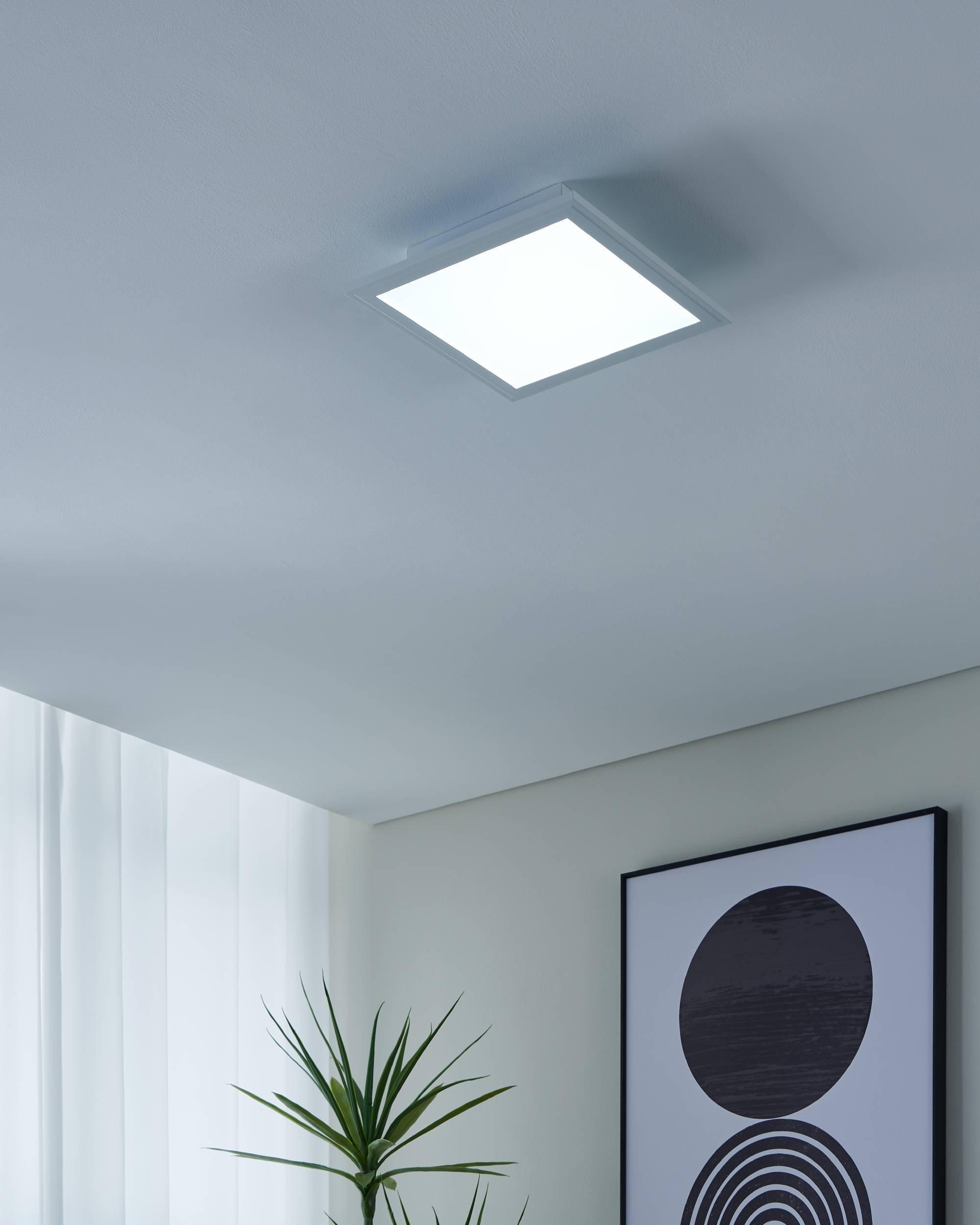 EGLO Deckenleuchte »SALOBRENA-Z« LED-Modul 1 Stk. warmweiß - kaltweiß Disco-Modus, App/Sprachsteuerung Alexa,‎30x30x5cm, exkl. Fernbedienung