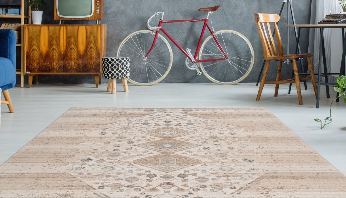 my home Teppich »Estelle«, rechteckig, 5 mm Höhe, Wohnzimmer günstig online kaufen