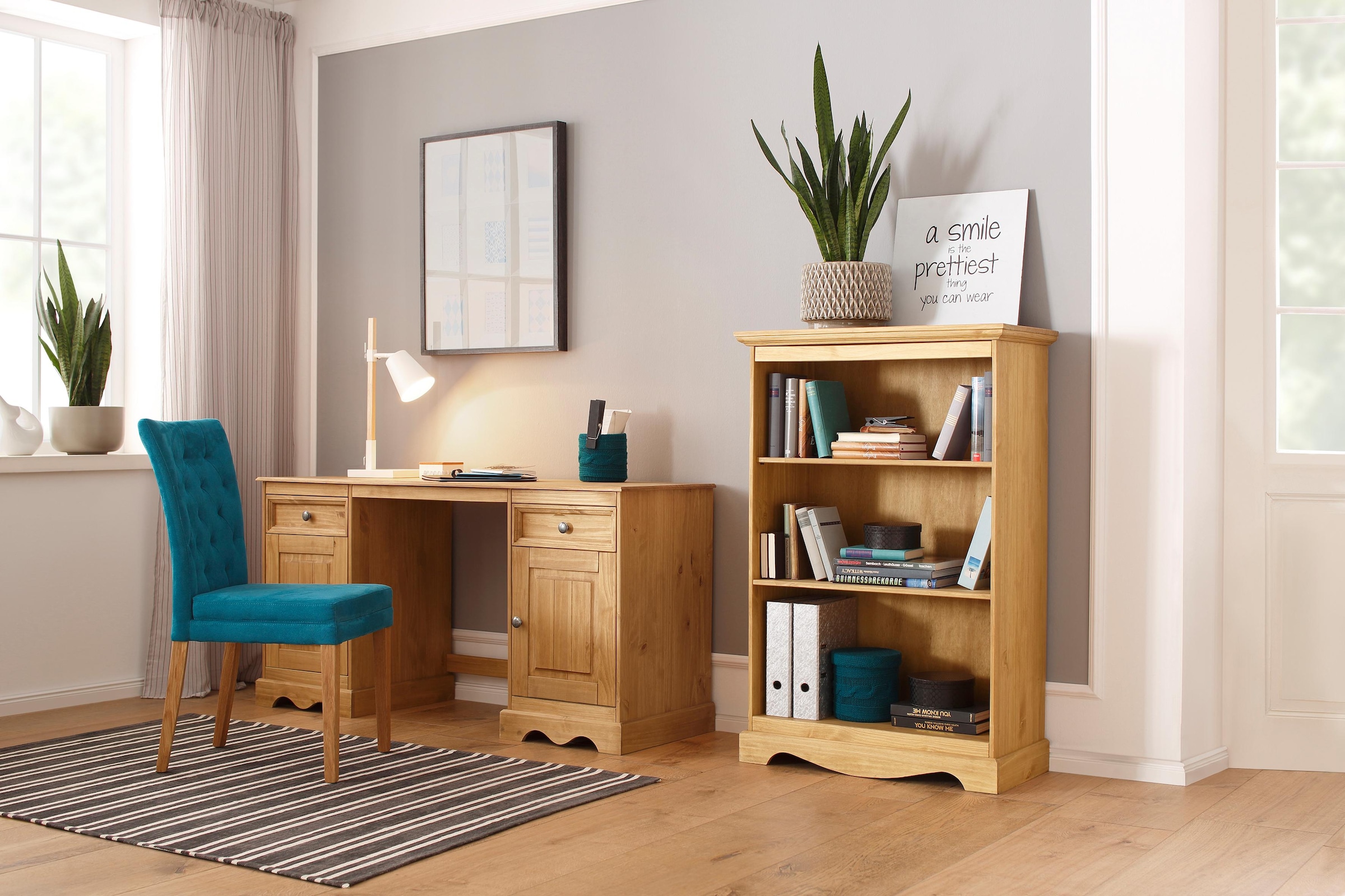 Home affaire Esszimmerstuhl »Colorado BESTSELLER Polsterstuhl«, (Set), 2 St., Luxus-Microfaser, Beine in eiche oder nussbaum. Im 2er, 4er oder 6er-Set
