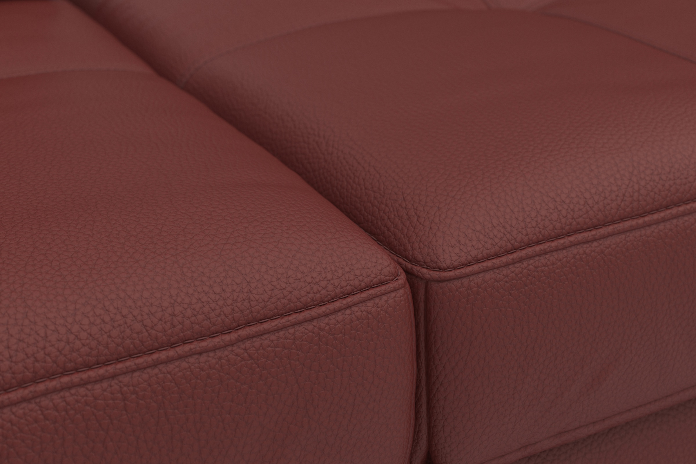 Places of Style Ecksofa Costello, mit Sitztiefenverstellung und Armlehnfunktion, incl. 3 Nierenkissen