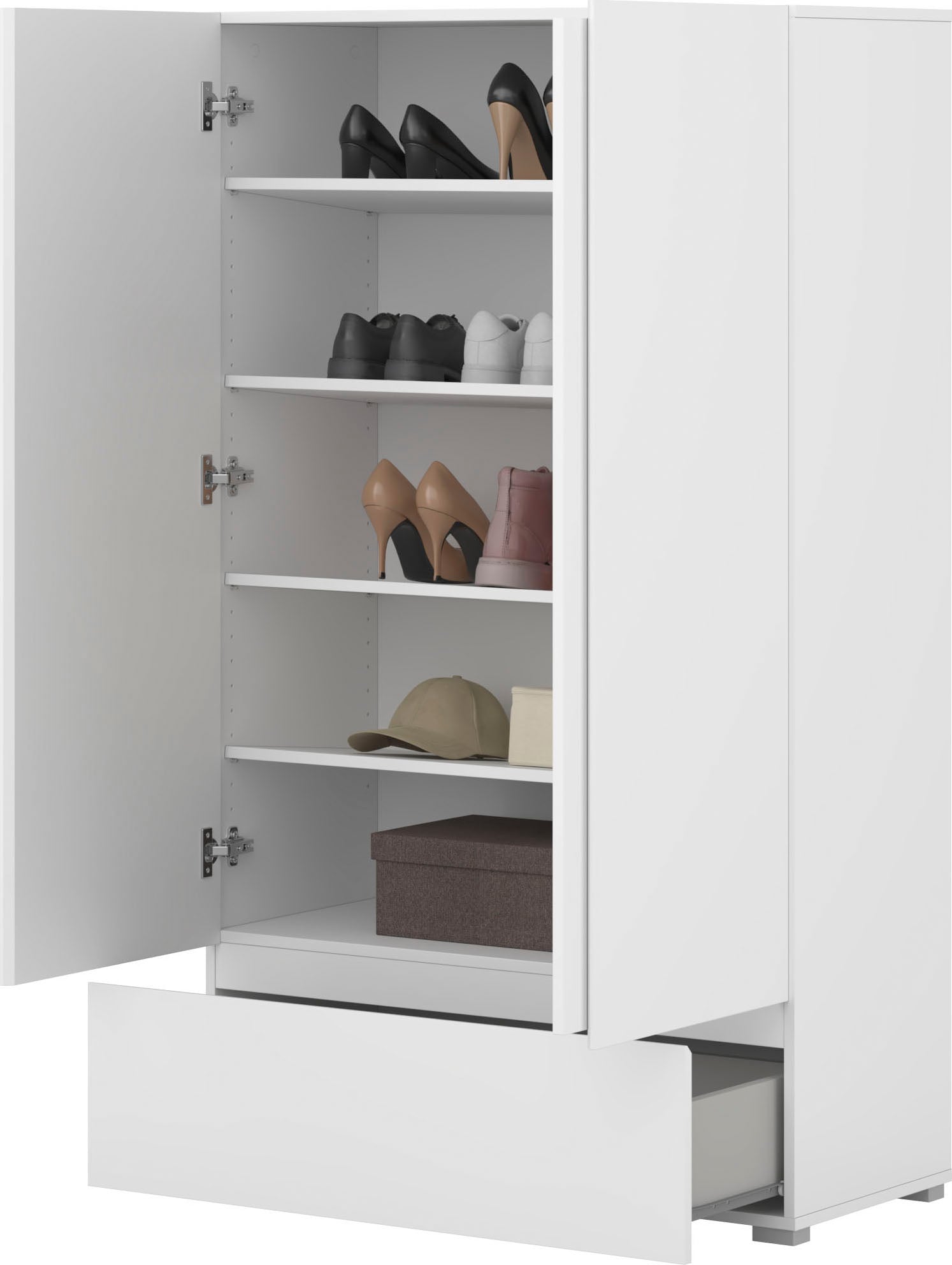 OTTO home Mehrzweckschrank »Metric,Breite 89 cm, Highboard, Universalschrank, Garderobe« Waescheschrank mit viel Stauraum, Einlegeböden verstellbar