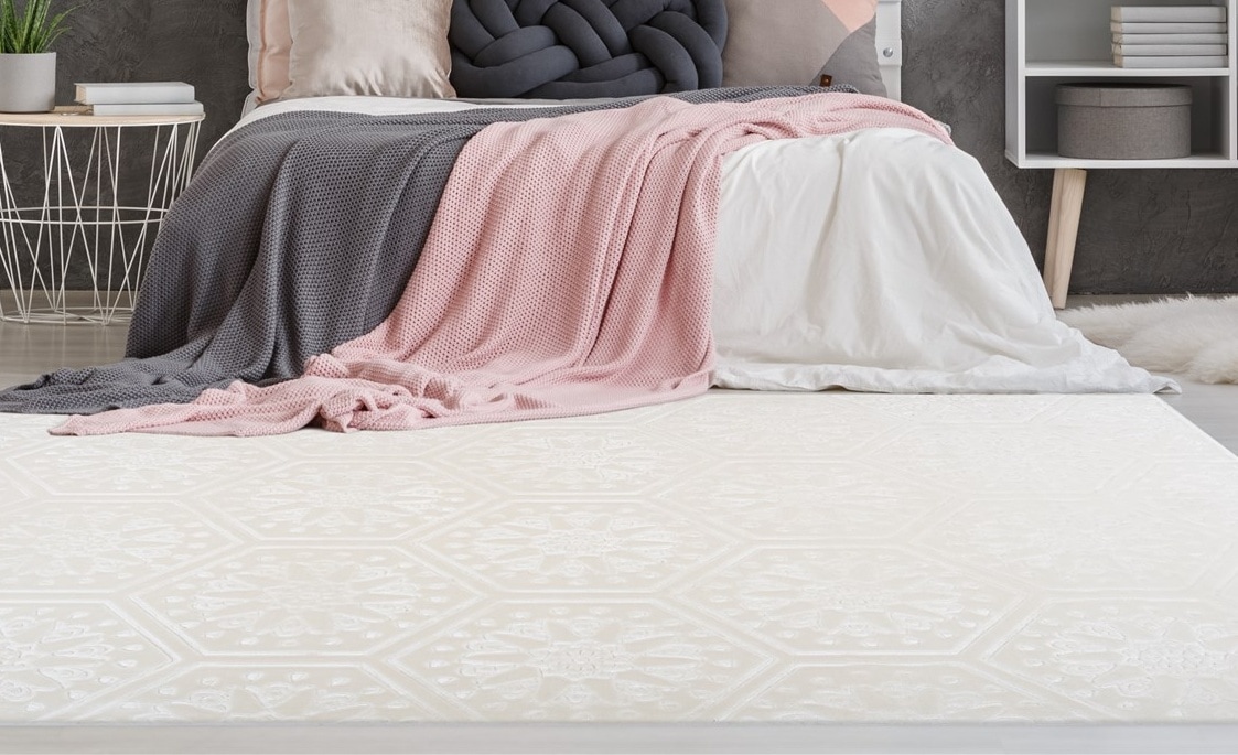 my home Teppich »Stina«, rechteckig, 7 mm Höhe, Hoch-Tief-Effekt, mit Muste günstig online kaufen