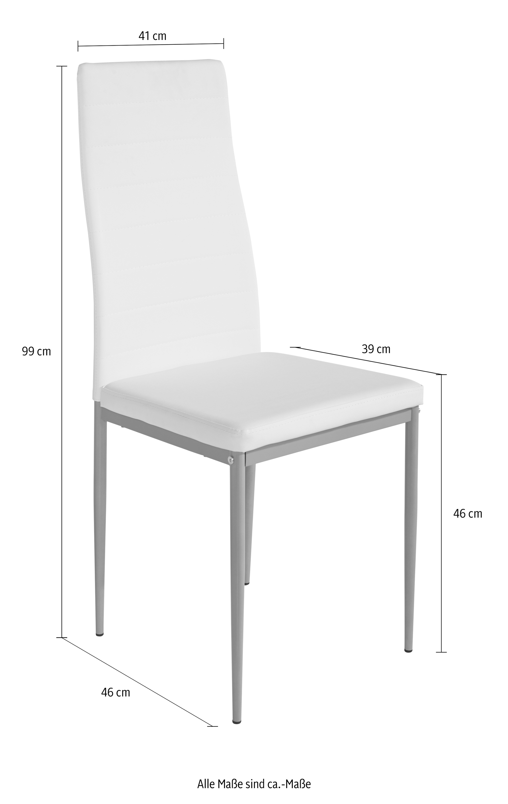 Home affaire Esszimmerstuhl »Pluto«, (Set), 4 St., Kunstleder, Bezug in Kunstleder